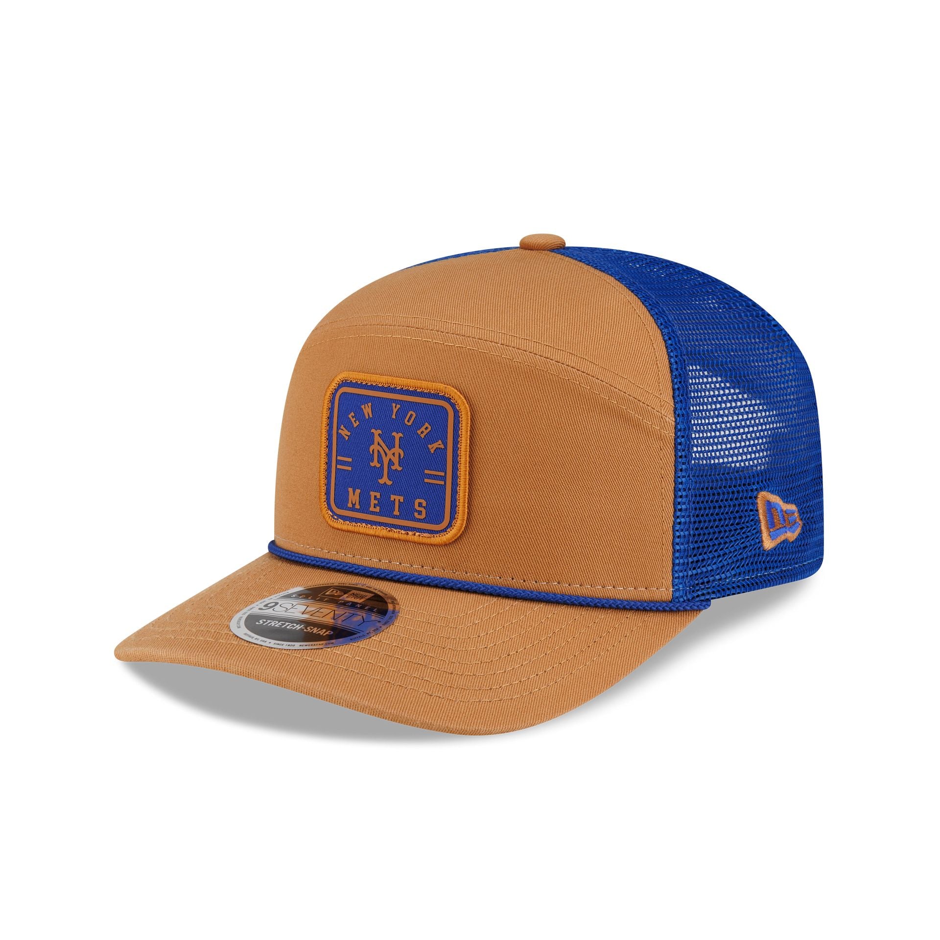 New York Mets Light Bronze Split Panel 9SEVENTY Trucker Hat