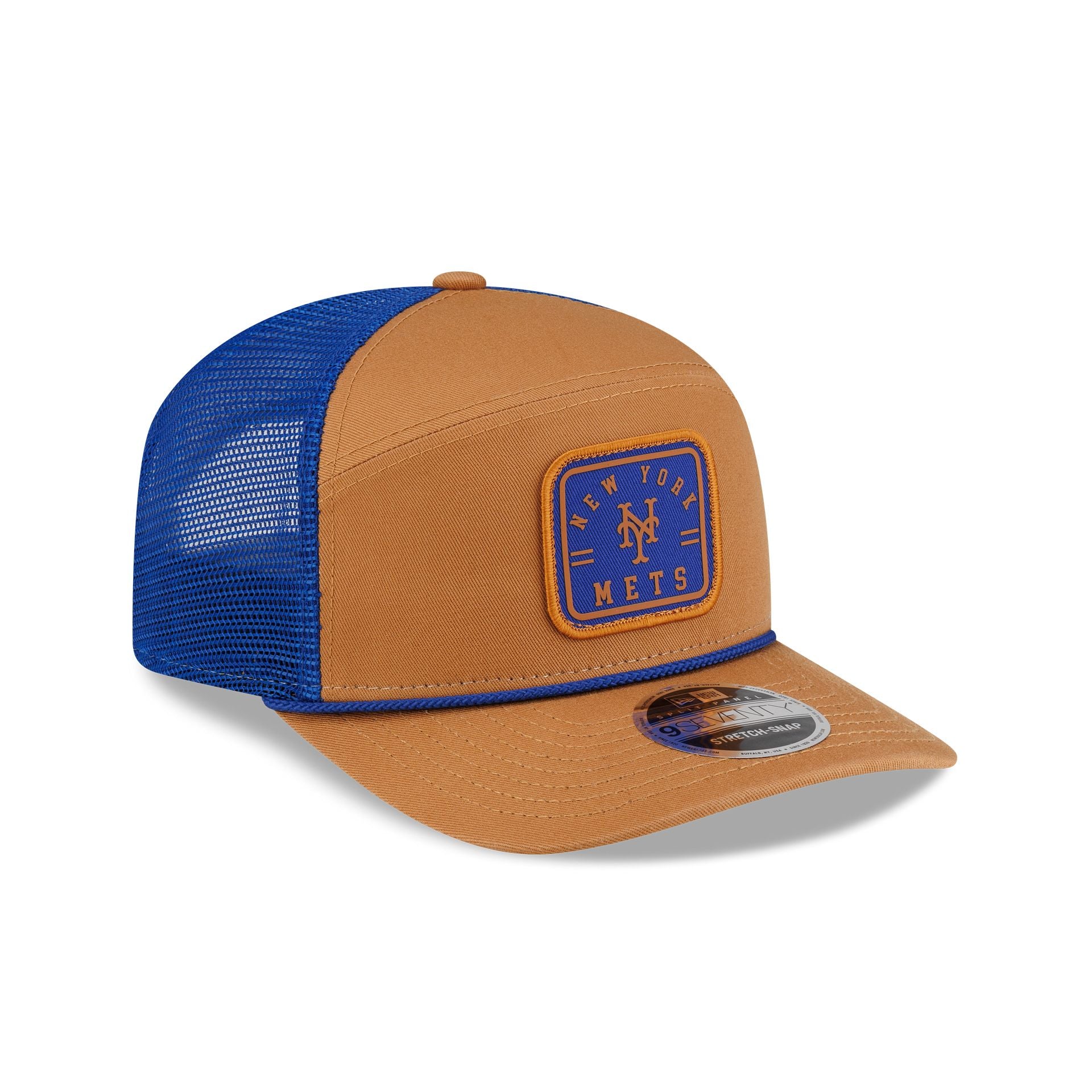 New York Mets Light Bronze Split Panel 9SEVENTY Trucker Hat - Image 3