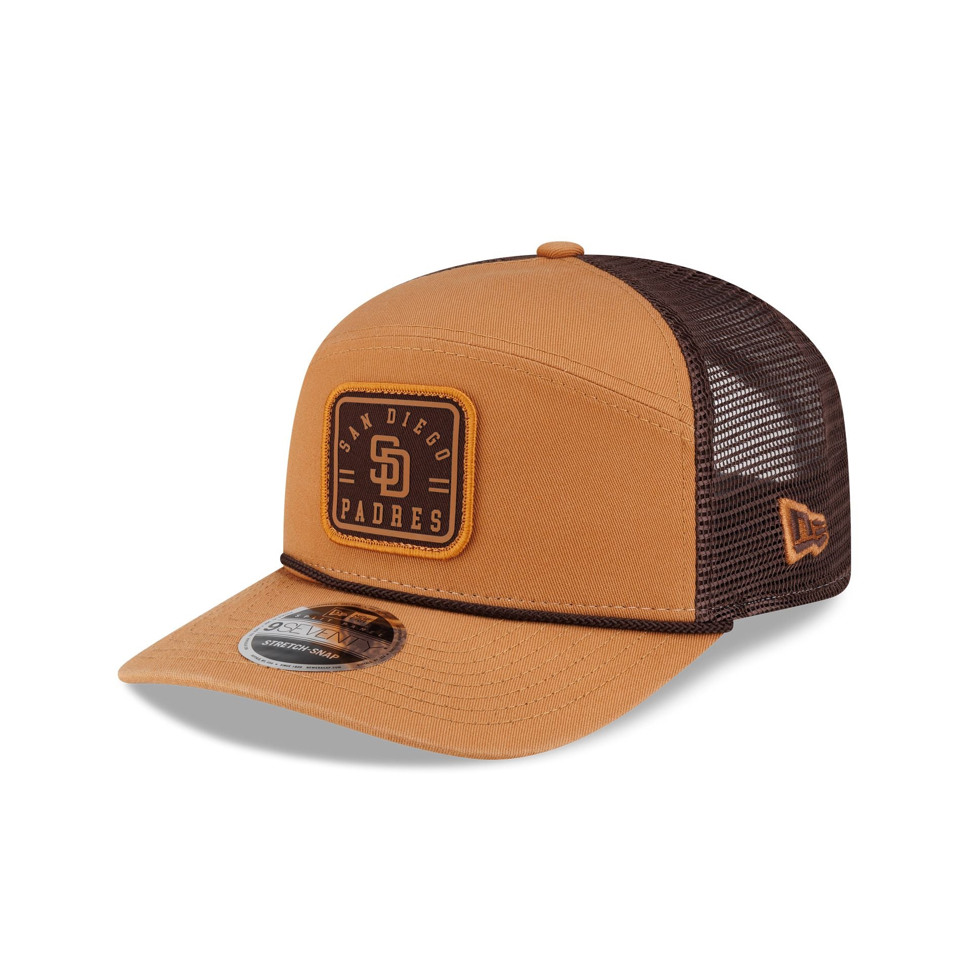 San Diego Padres Light Bronze Split Panel 9SEVENTY Trucker Hat
