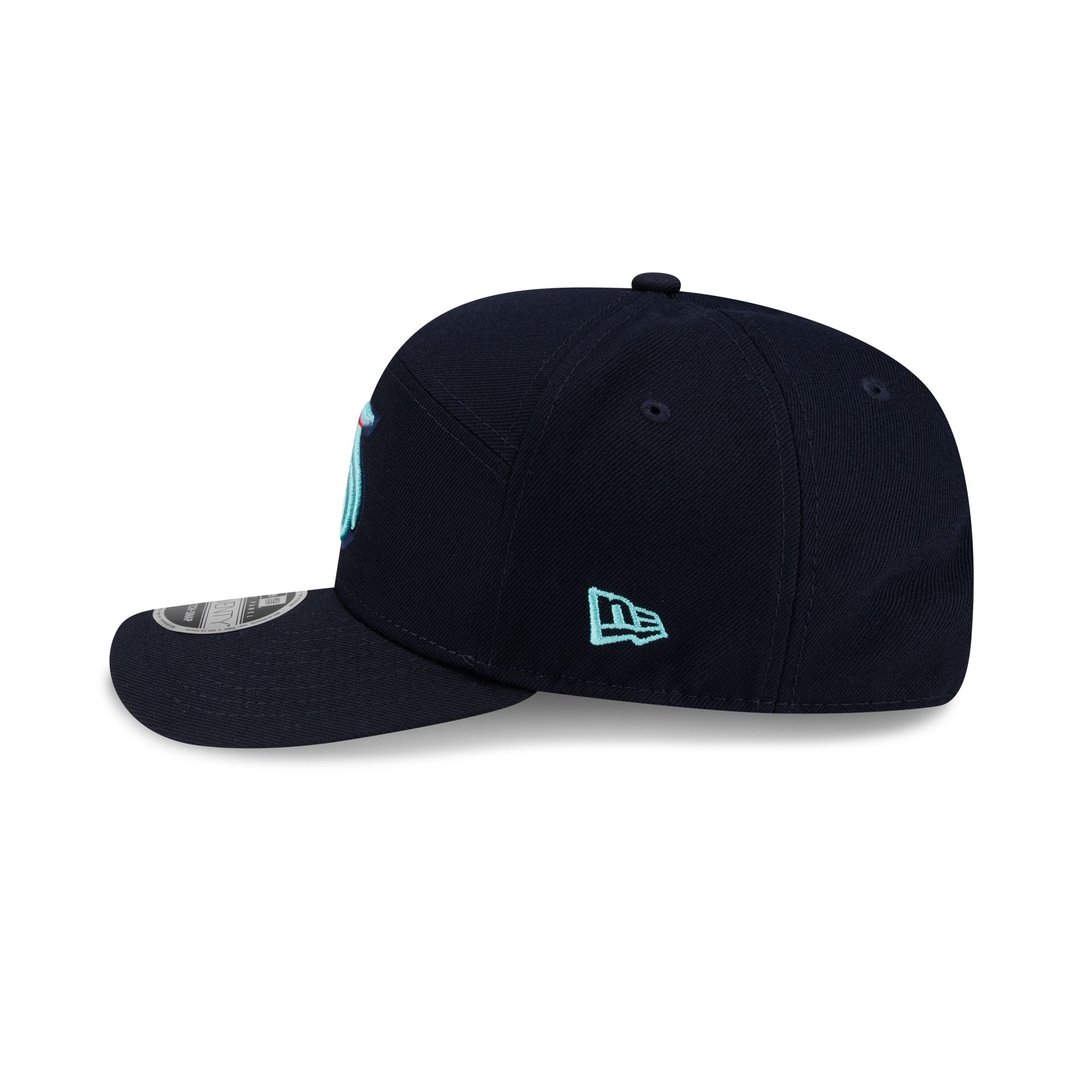 Seattle Kraken Poly Split Panel 9SEVENTY Stretch-Snap Hat - Image 4