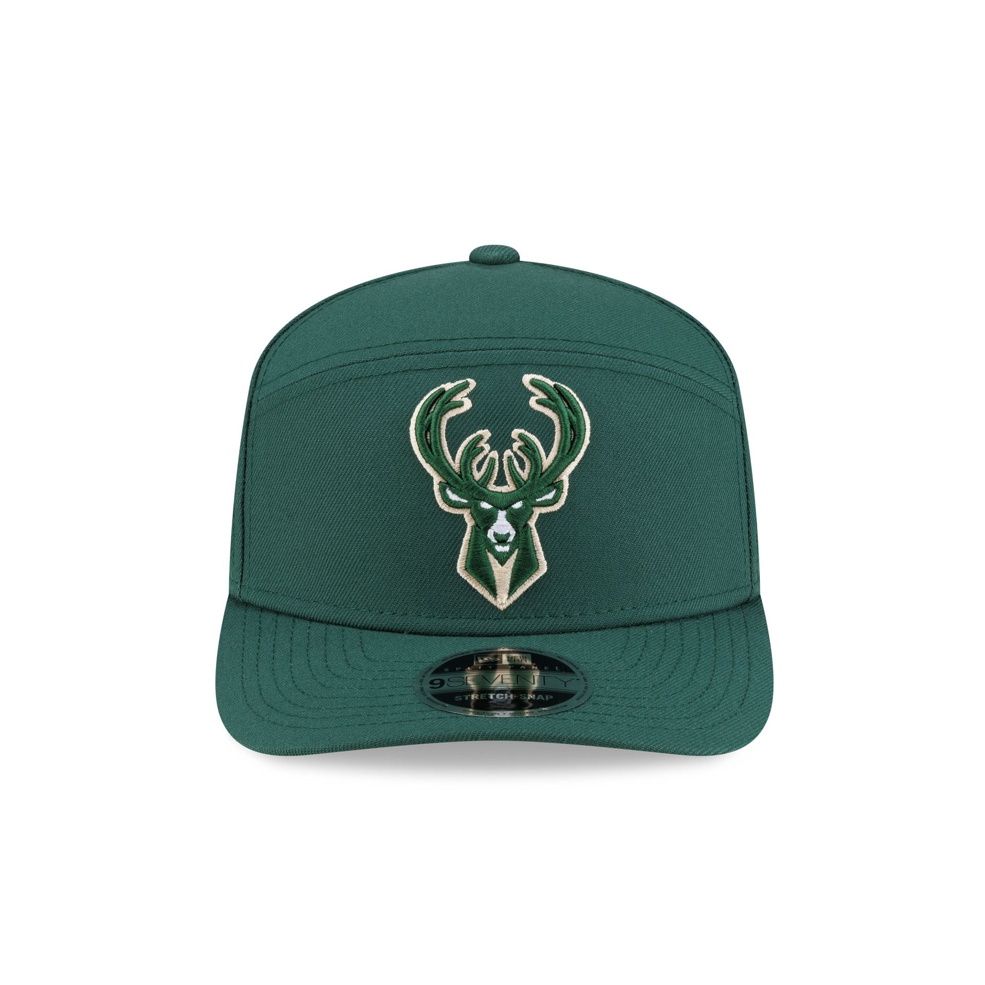 Milwaukee Bucks Poly Split Panel 9SEVENTY Stretch-Snap Hat - Image 2