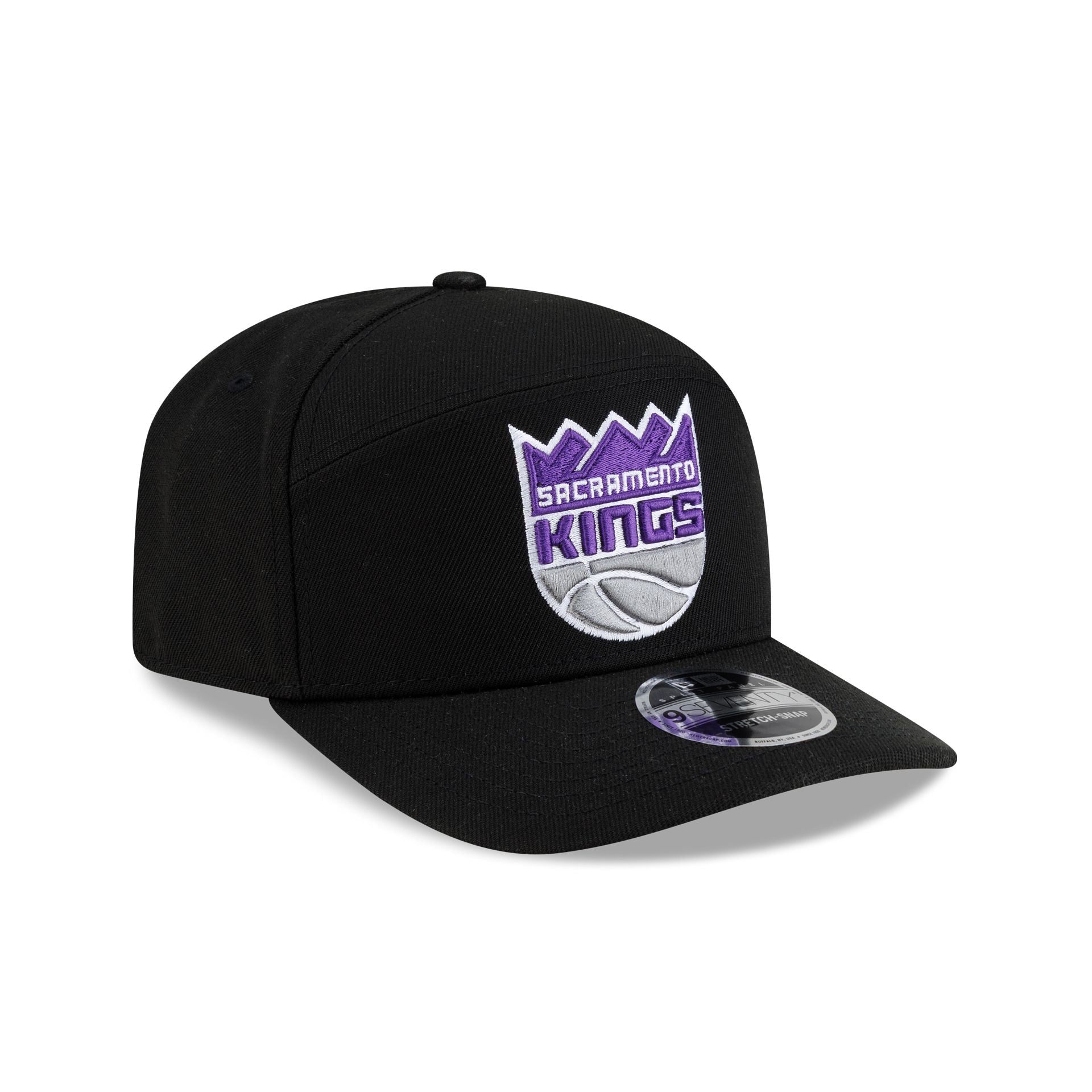 Sacramento Kings Poly Split Panel 9SEVENTY Stretch-Snap Hat - Image 3