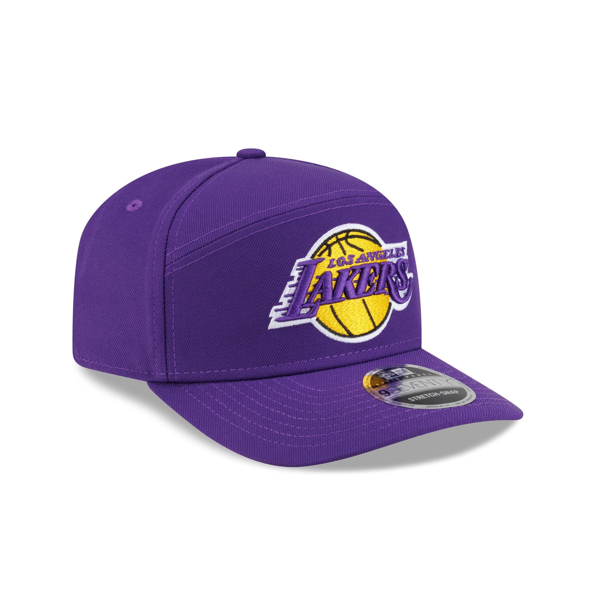 Los Angeles Lakers Poly Split Panel 9SEVENTY Stretch-Snap Hat - Image 3