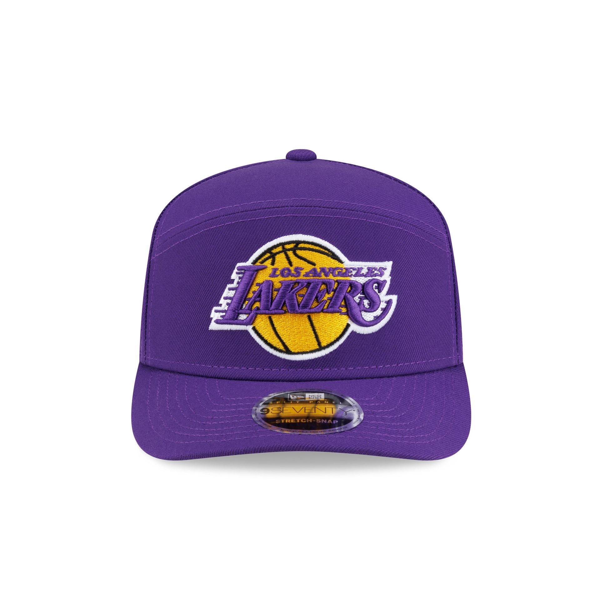 Los Angeles Lakers Poly Split Panel 9SEVENTY Stretch-Snap Hat - Image 2