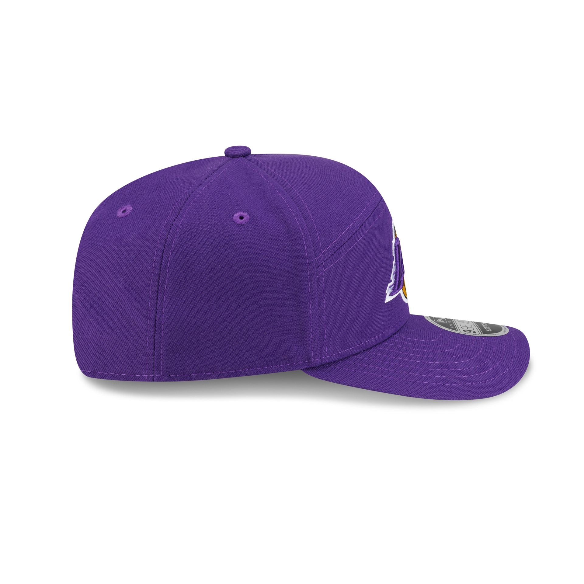 Los Angeles Lakers Poly Split Panel 9SEVENTY Stretch-Snap Hat - Image 5