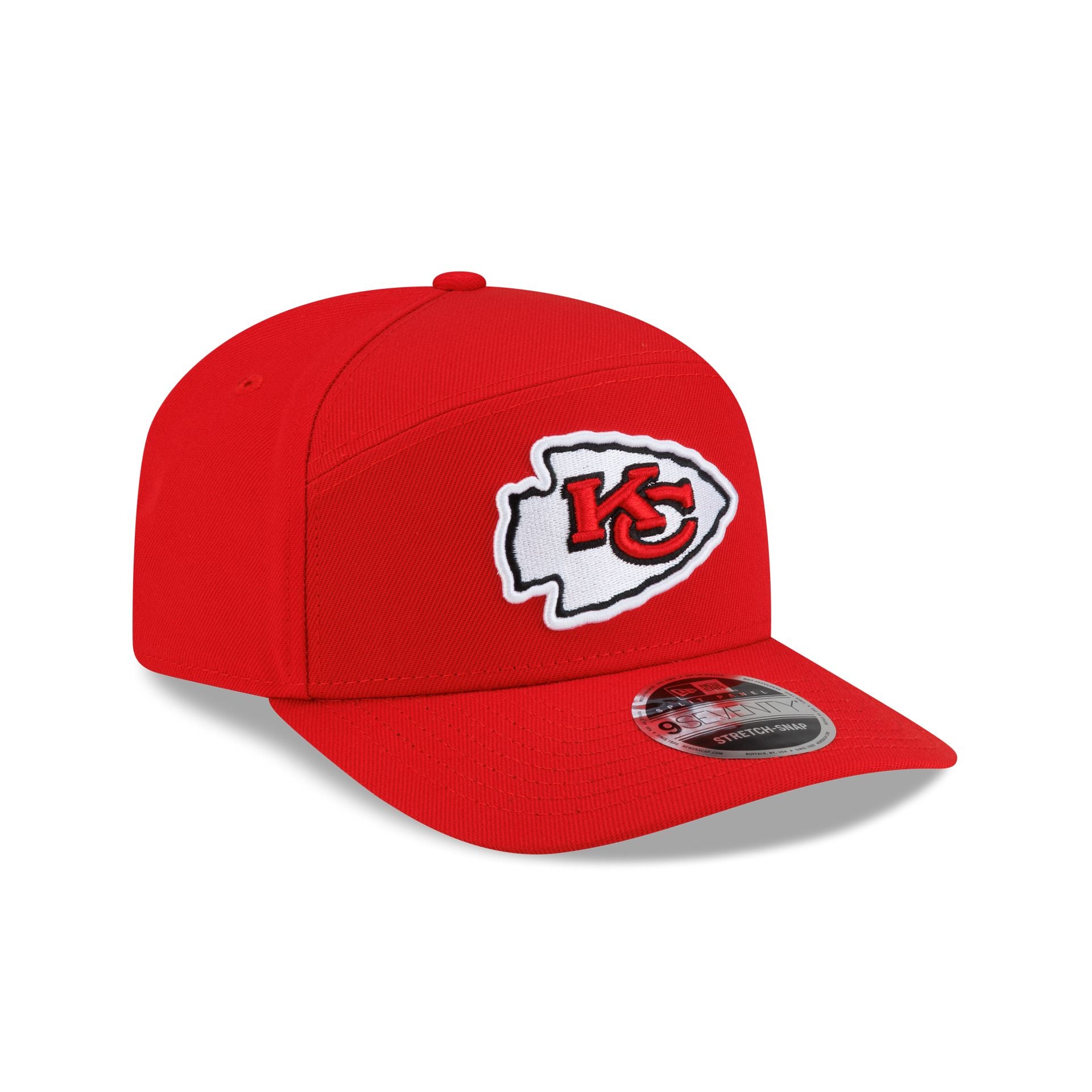 Kansas City Chiefs Poly Split Panel 9SEVENTY Stretch-Snap Hat - Image 3