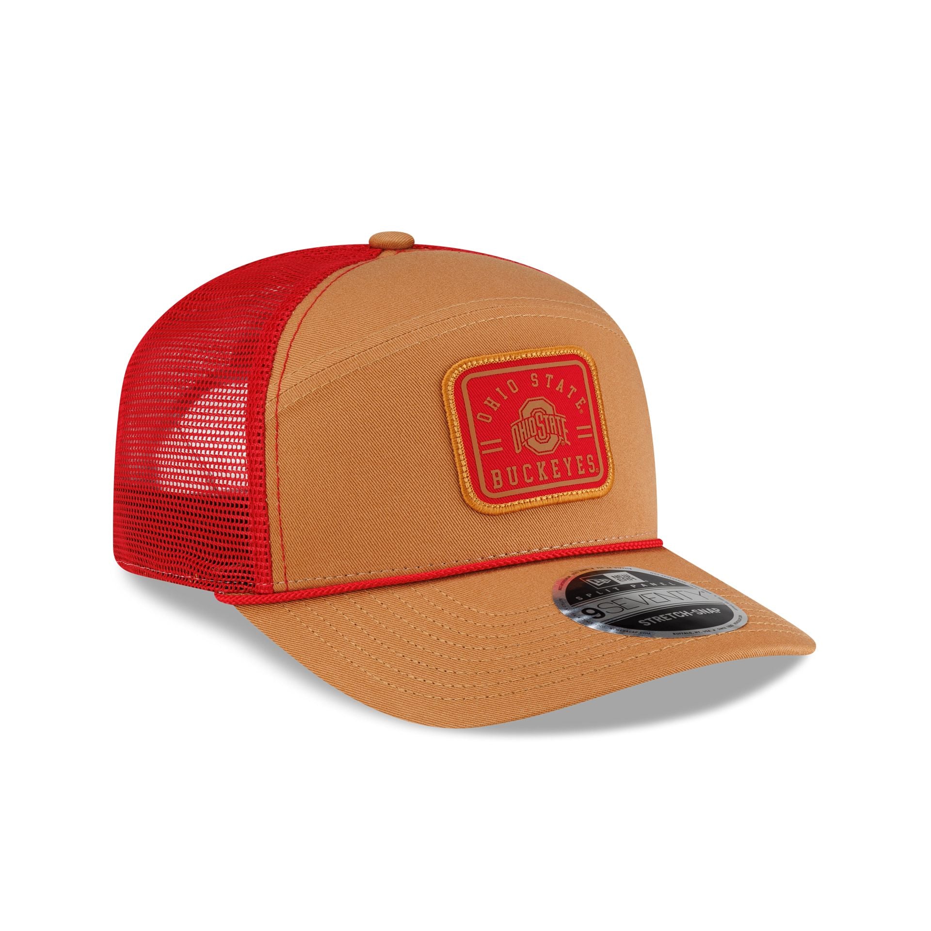 Ohio State Buckeyes Light Bronze Split Panel 9SEVENTY Trucker Hat - Image 3