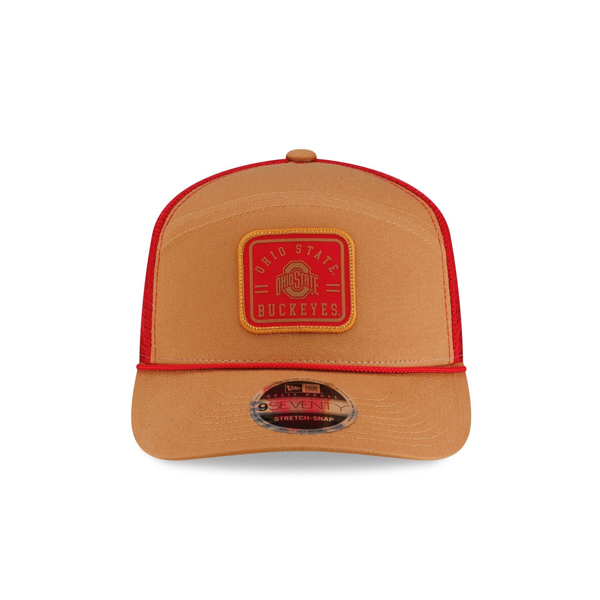 Ohio State Buckeyes Light Bronze Split Panel 9SEVENTY Trucker Hat - Image 2