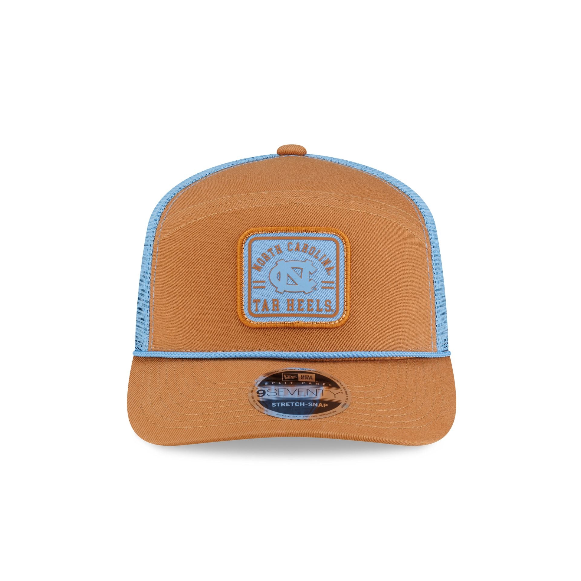 North Carolina Tar Heels Light Bronze Split Panel 9SEVENTY Trucker Hat - Image 2