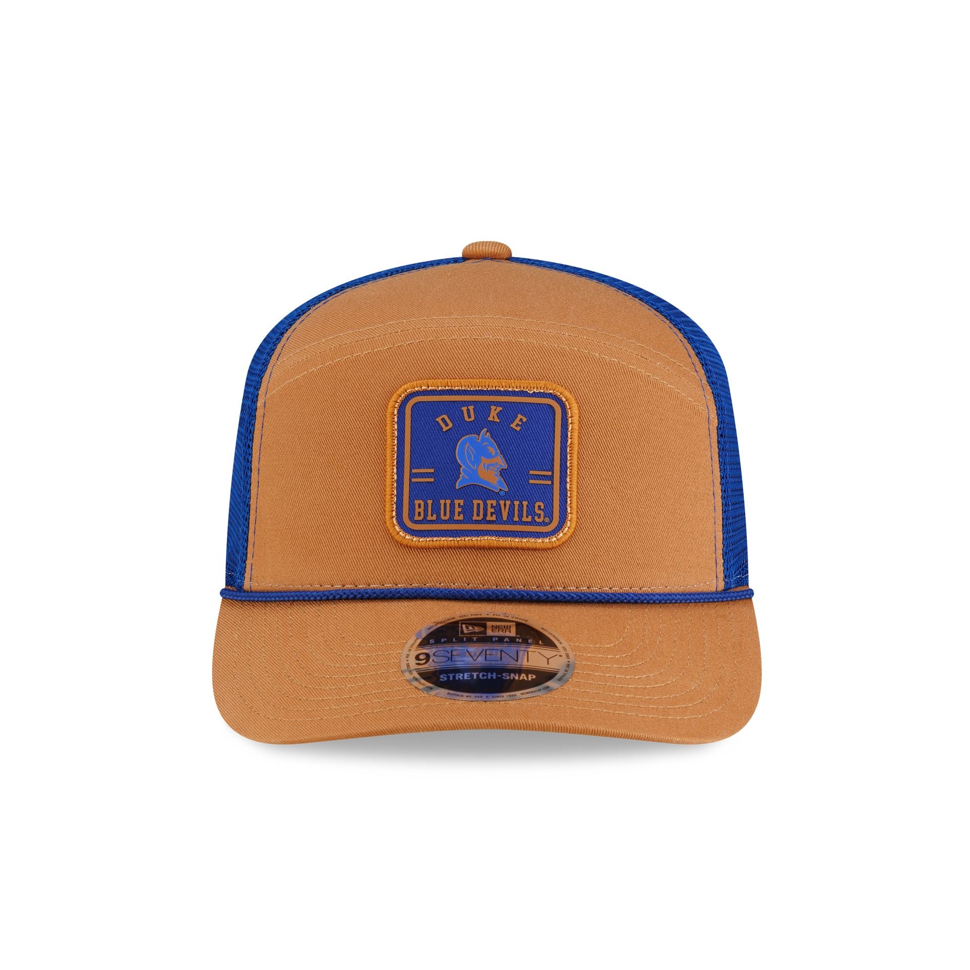 Duke Blue Devils Light Bronze Split Panel 9SEVENTY Trucker Hat - Image 2