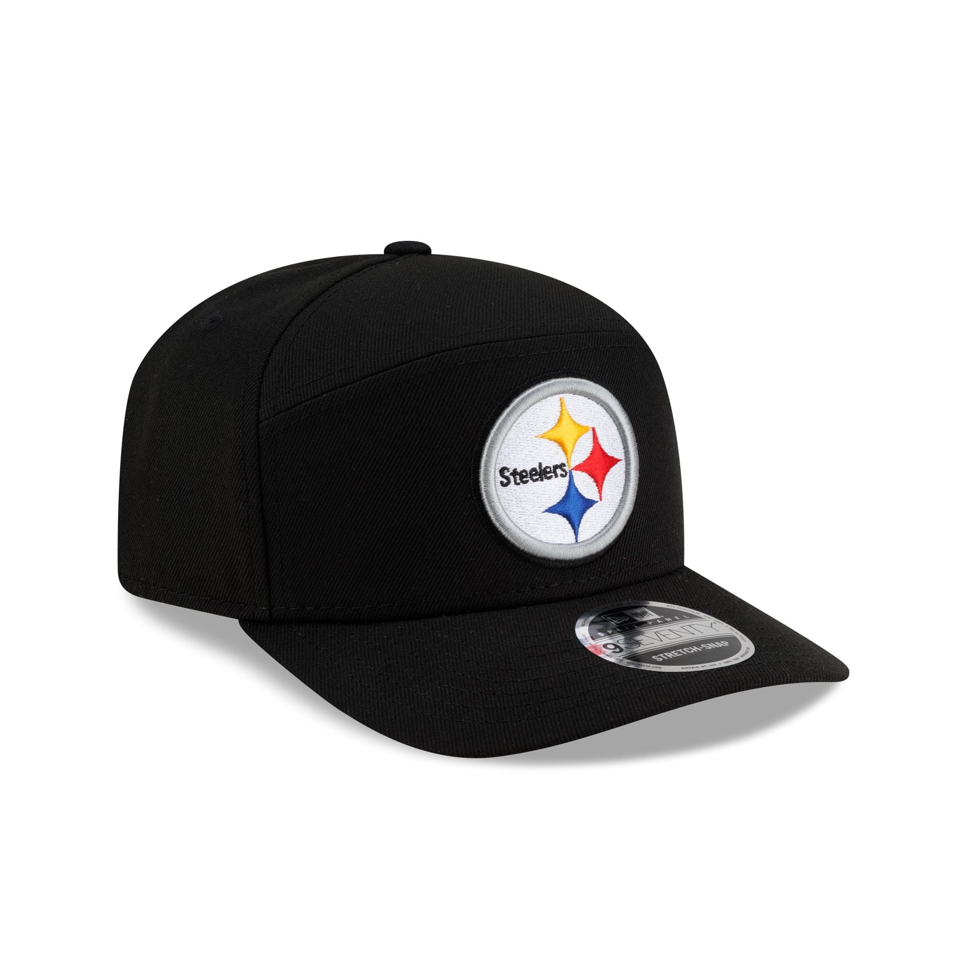 Pittsburgh Steelers Poly Split Panel 9SEVENTY Stretch-Snap Hat - Image 3