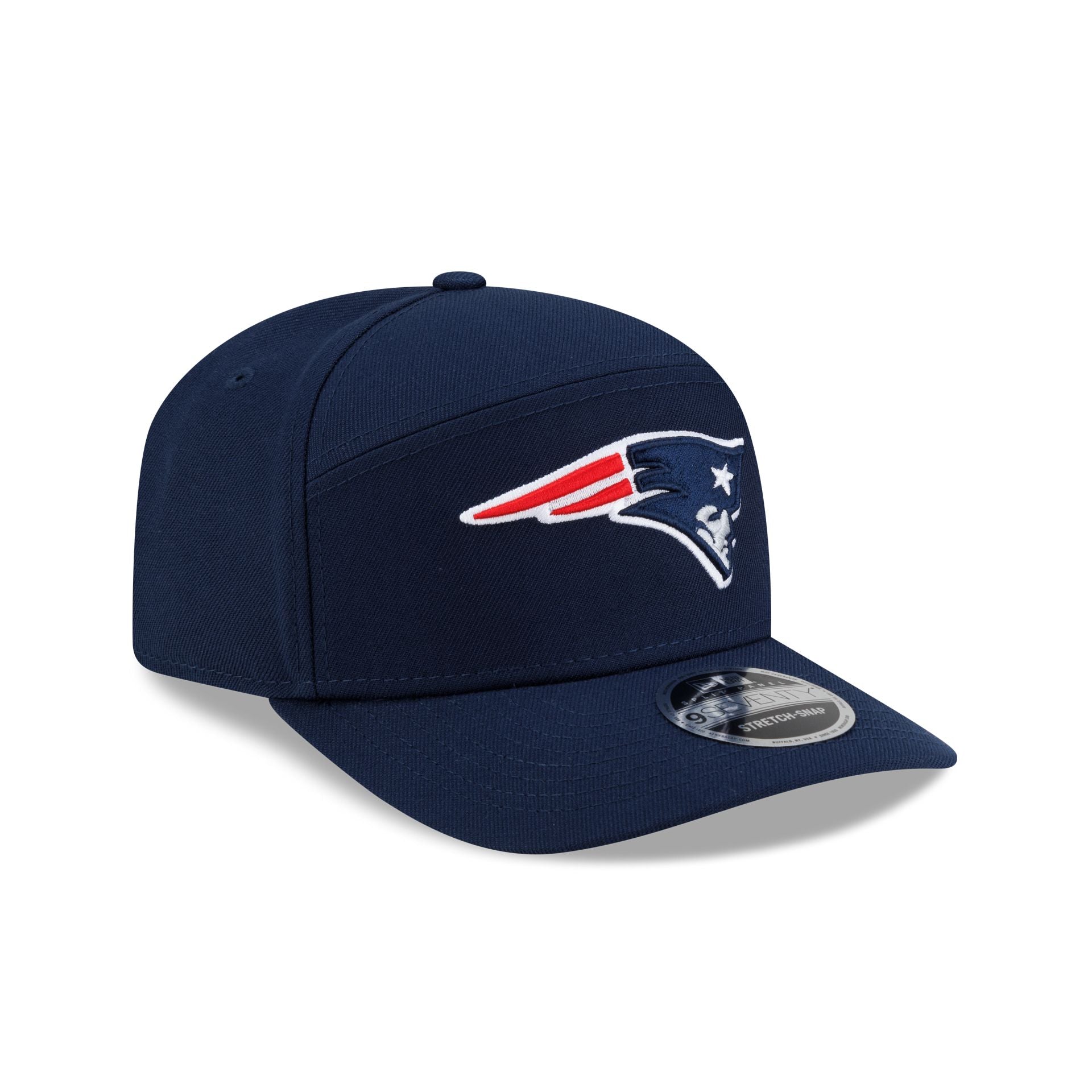 New England Patriots Poly Split Panel 9SEVENTY Stretch-Snap Hat - Image 3