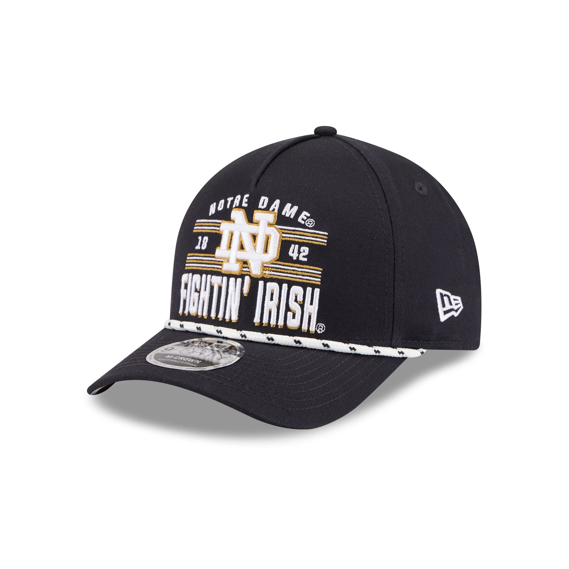 Notre Dame Fighting Irish March Madness 9FORTY M-Crown A-Frame Snapback Hat - Image 3