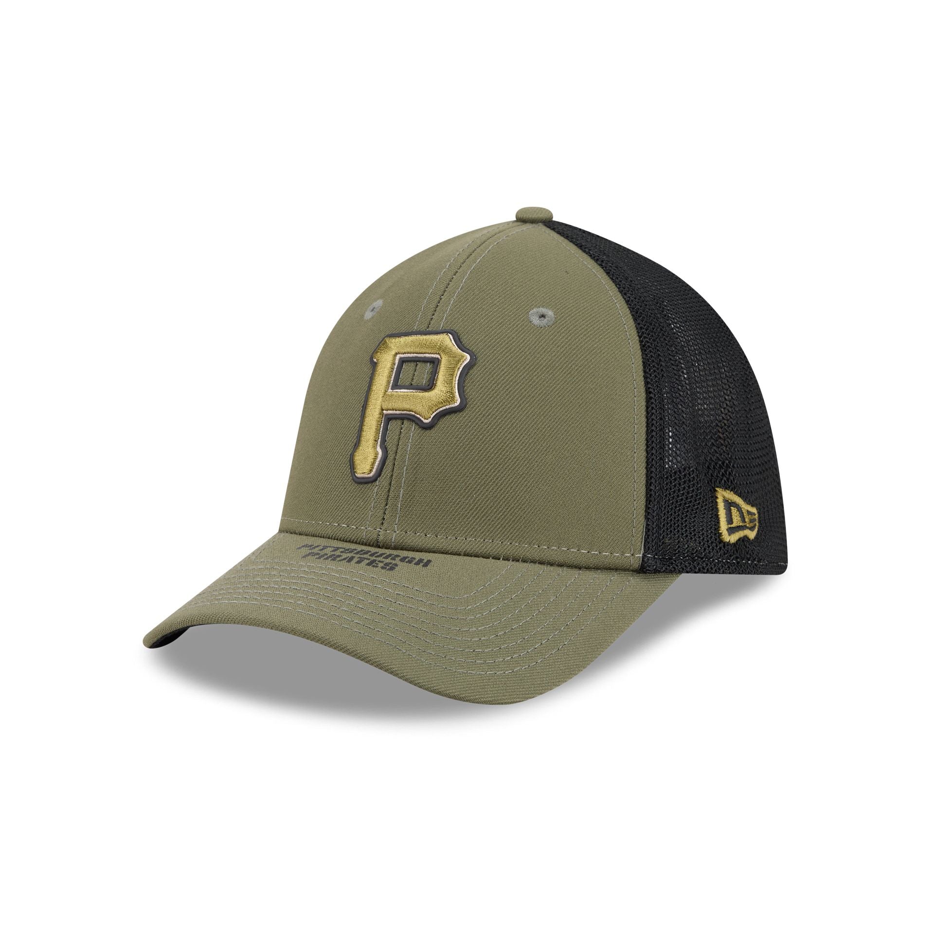 Pittsburgh Pirates Armed Forces Day 2026 39THIRTY M-Crown Stretch Fit Hat - Image 3