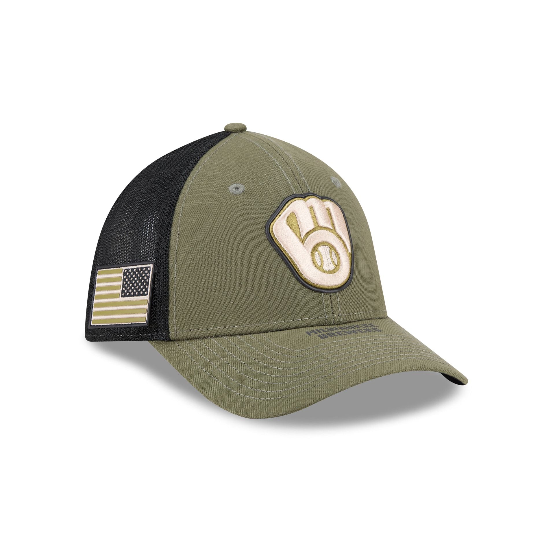 Milwaukee Brewers Armed Forces Day 2026 39THIRTY M-Crown Stretch Fit H