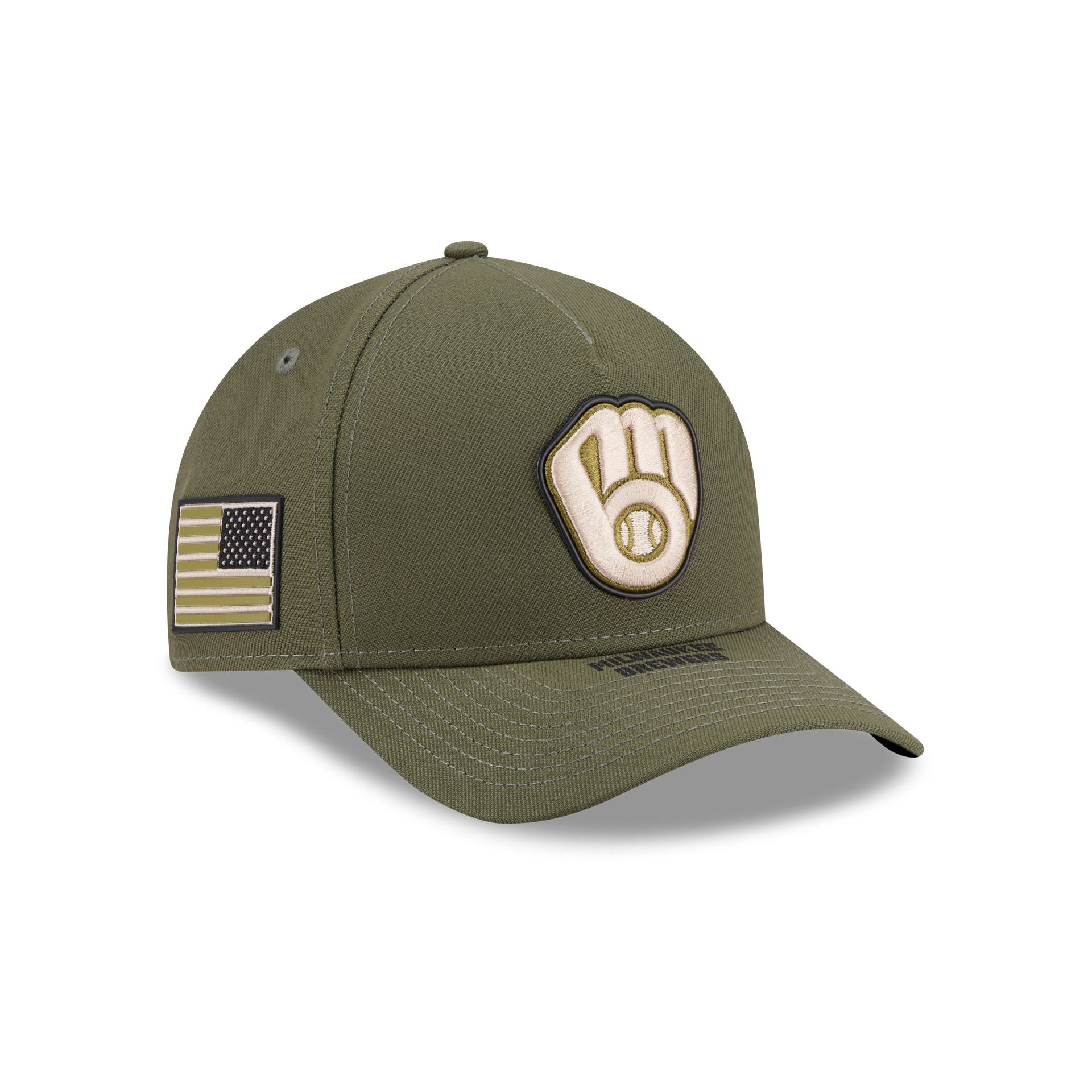 Milwaukee Brewers Armed Forces Day 2026 9FORTY M-Crown A-Frame Snapbac
