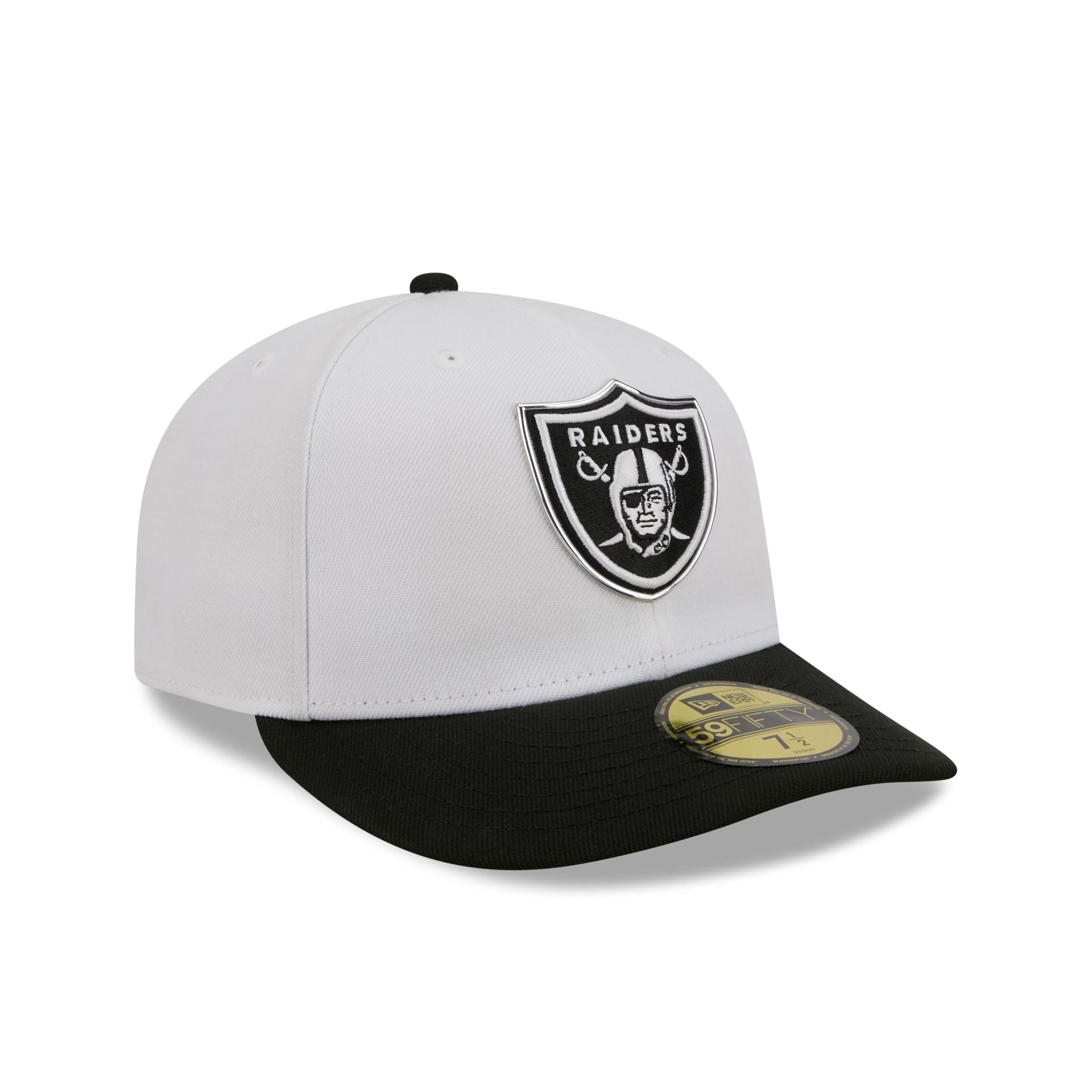 Las Vegas Raiders 2026 Draft Black and White 59FIFTY Fitted Hat - Image 3