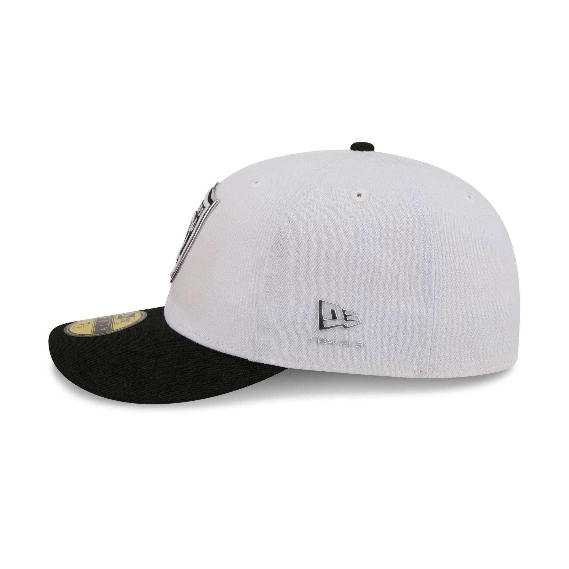 Las Vegas Raiders 2026 Draft Black and White 59FIFTY Fitted Hat - Image 4