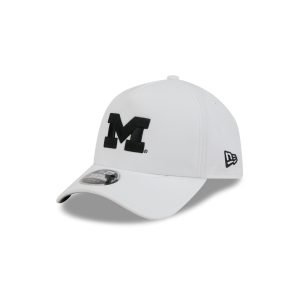 Michigan Wolverines White 9FORTY APEX Snapback Hat