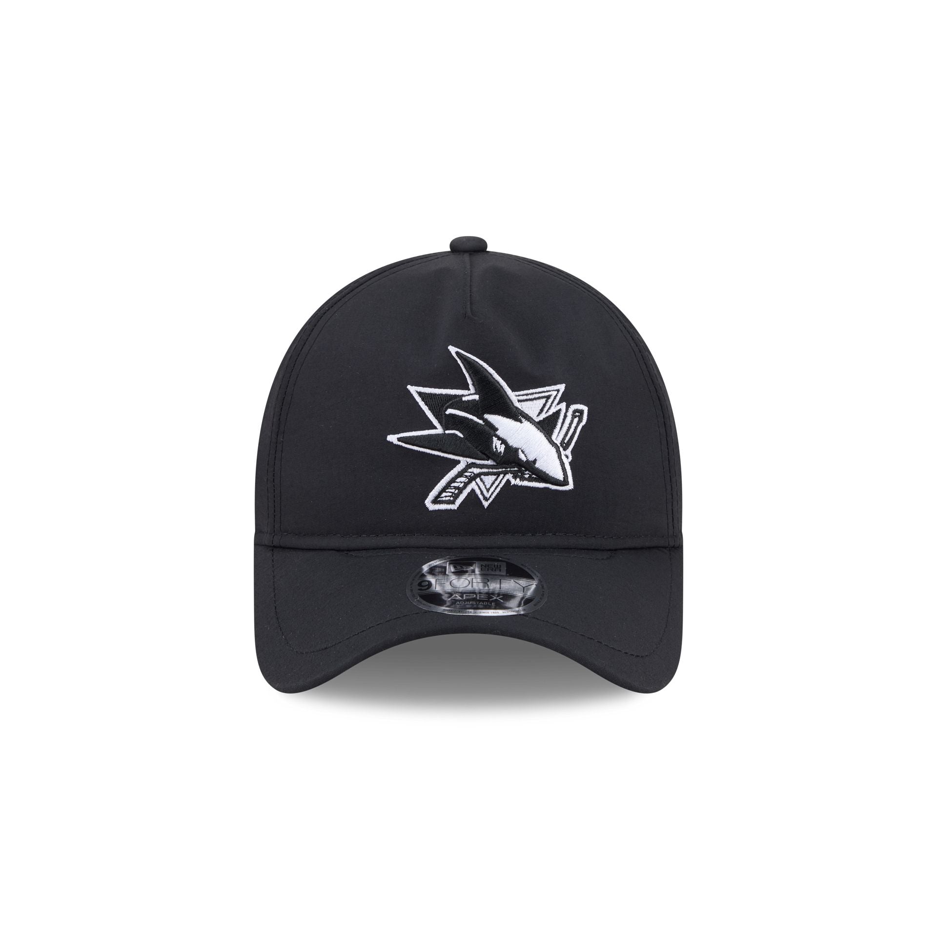 San Jose Sharks Black 9FORTY APEX Snapback Hat - Image 2