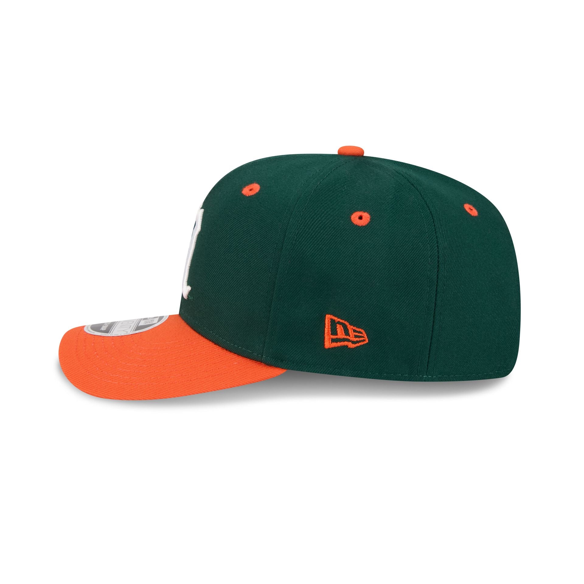 New Era x adidas Miami Hurricanes Dark Green 9SEVENTY Stretch-Snap Hat - Image 4