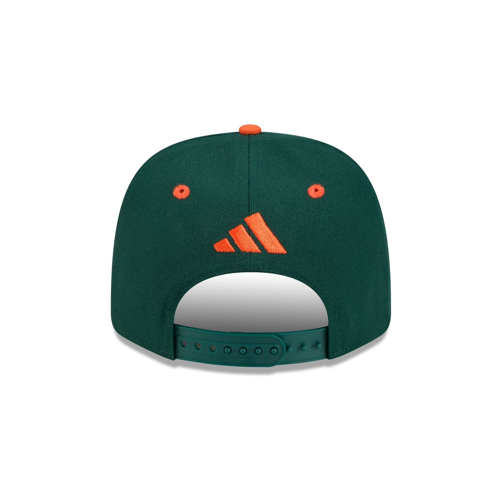 New Era x adidas Miami Hurricanes Dark Green 9SEVENTY Stretch-Snap Hat - Image 6