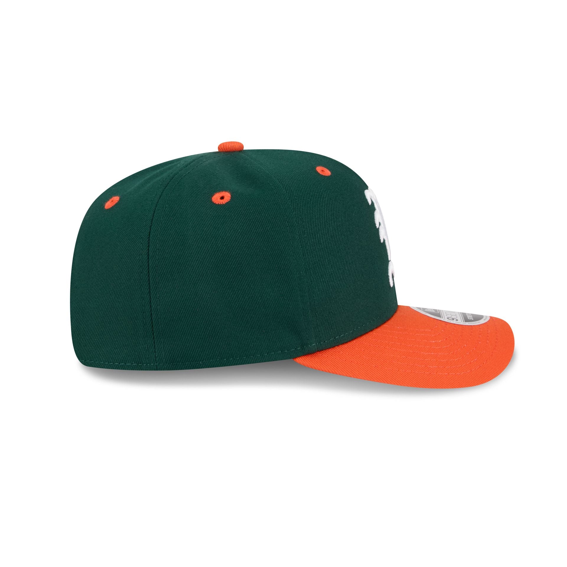 New Era x adidas Miami Hurricanes Dark Green 9SEVENTY Stretch-Snap Hat - Image 5