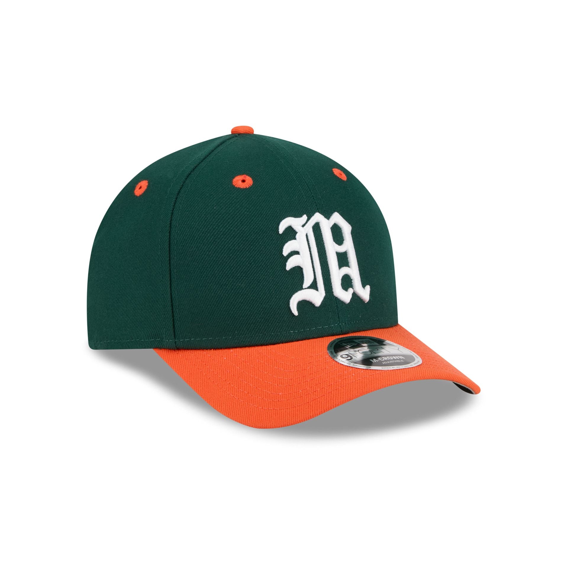 New Era x adidas Miami Hurricanes Dark Green 9FORTY M-Crown Snapback Hat - Image 3