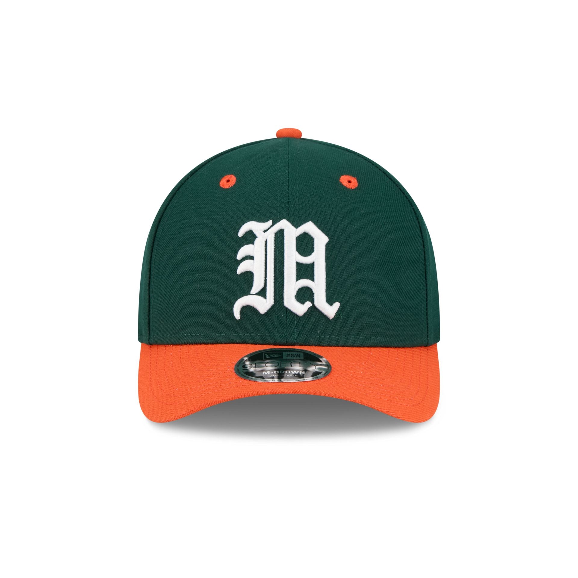 New Era x adidas Miami Hurricanes Dark Green 9FORTY M-Crown Snapback Hat - Image 2