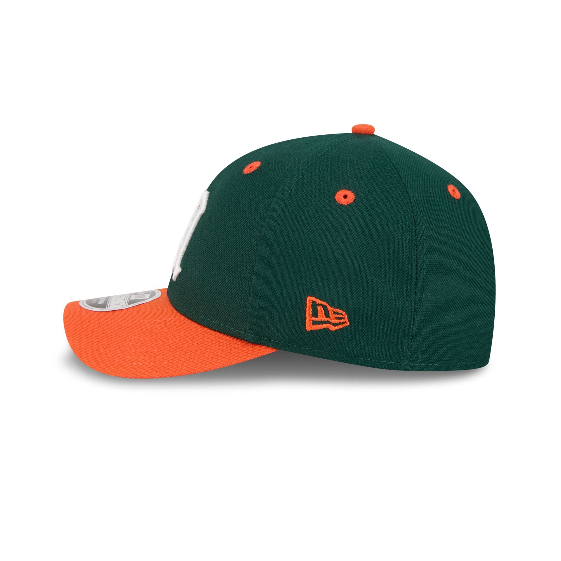 New Era x adidas Miami Hurricanes Dark Green 9FORTY M-Crown Snapback Hat - Image 4