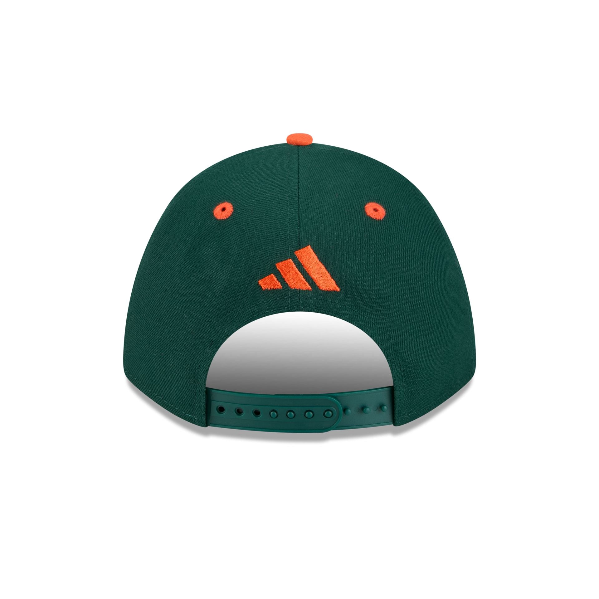 New Era x adidas Miami Hurricanes Dark Green 9FORTY M-Crown Snapback Hat - Image 6
