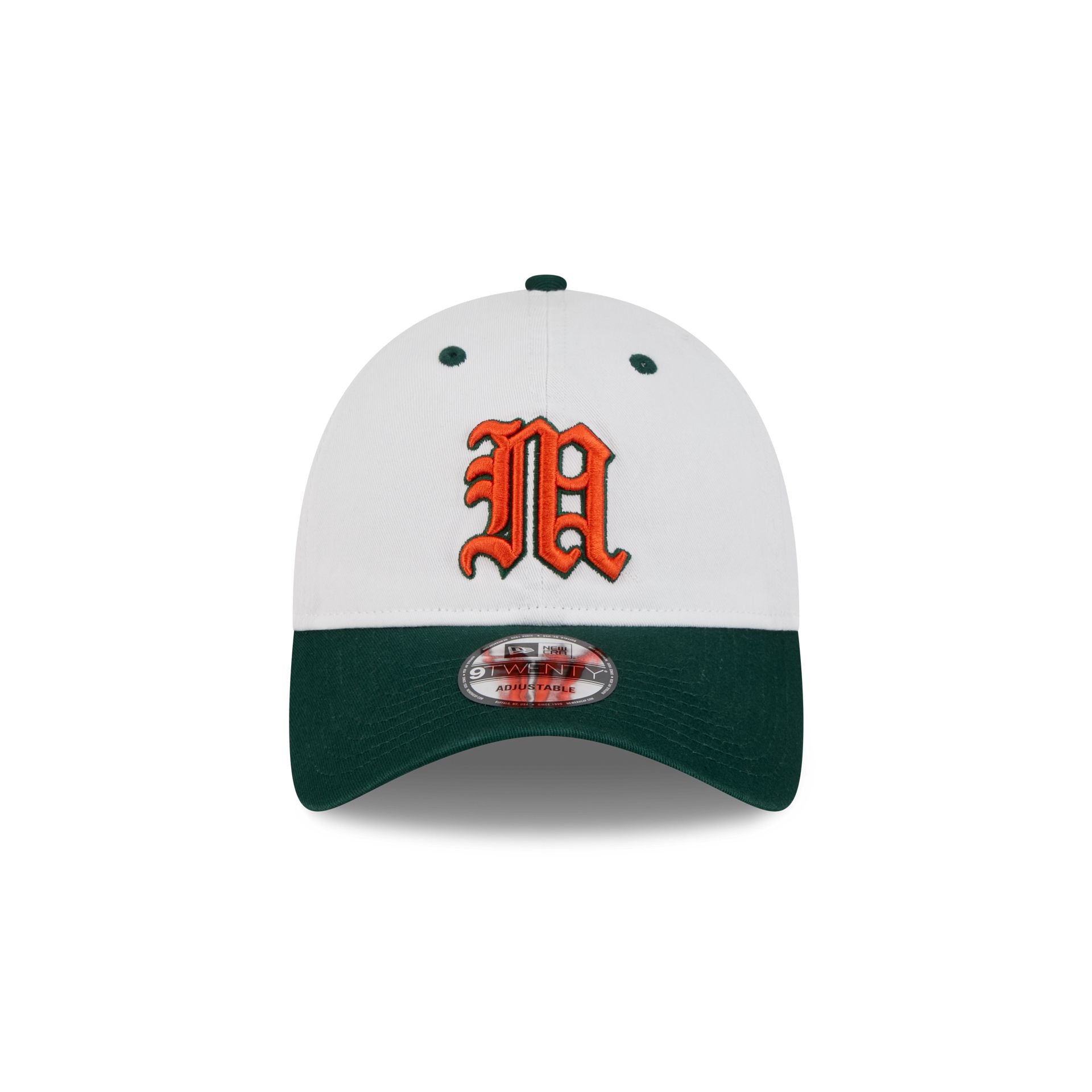 New Era x adidas Miami Hurricanes White 9TWENTY Adjustable Hat - Image 2