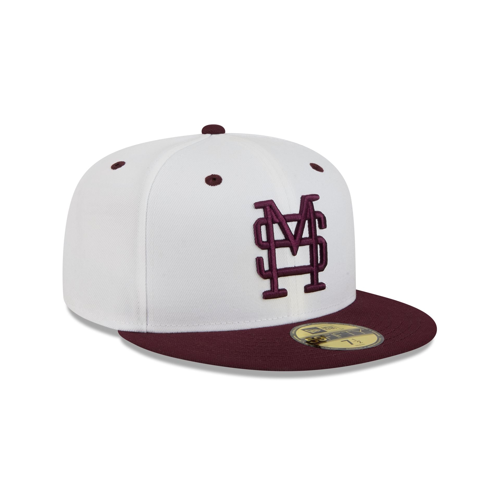 New Era x adidas Mississippi State Bulldogs White 59FIFTY Fitted Hat - Image 3
