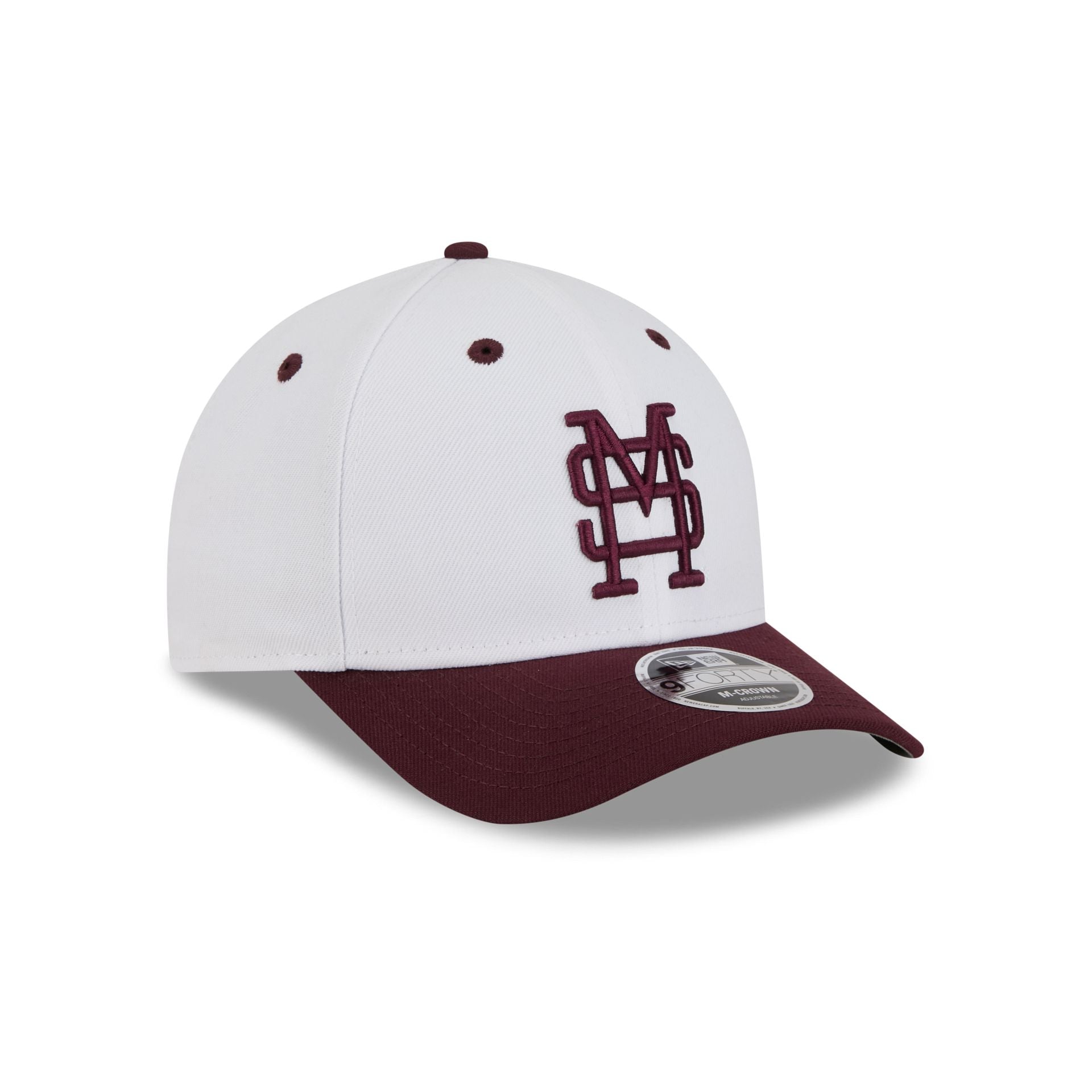 New Era x adidas Mississippi State Bulldogs White 9FORTY M-Crown Snapback Hat - Image 3