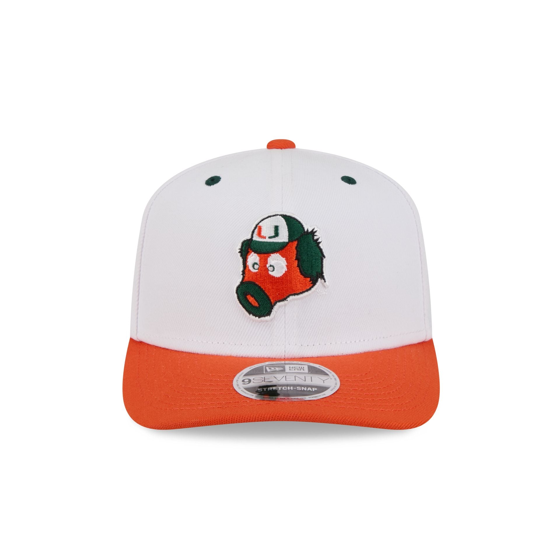 New Era x adidas Miami Hurricanes White Mascot 9SEVENTY Stretch-Snap Hat - Image 2