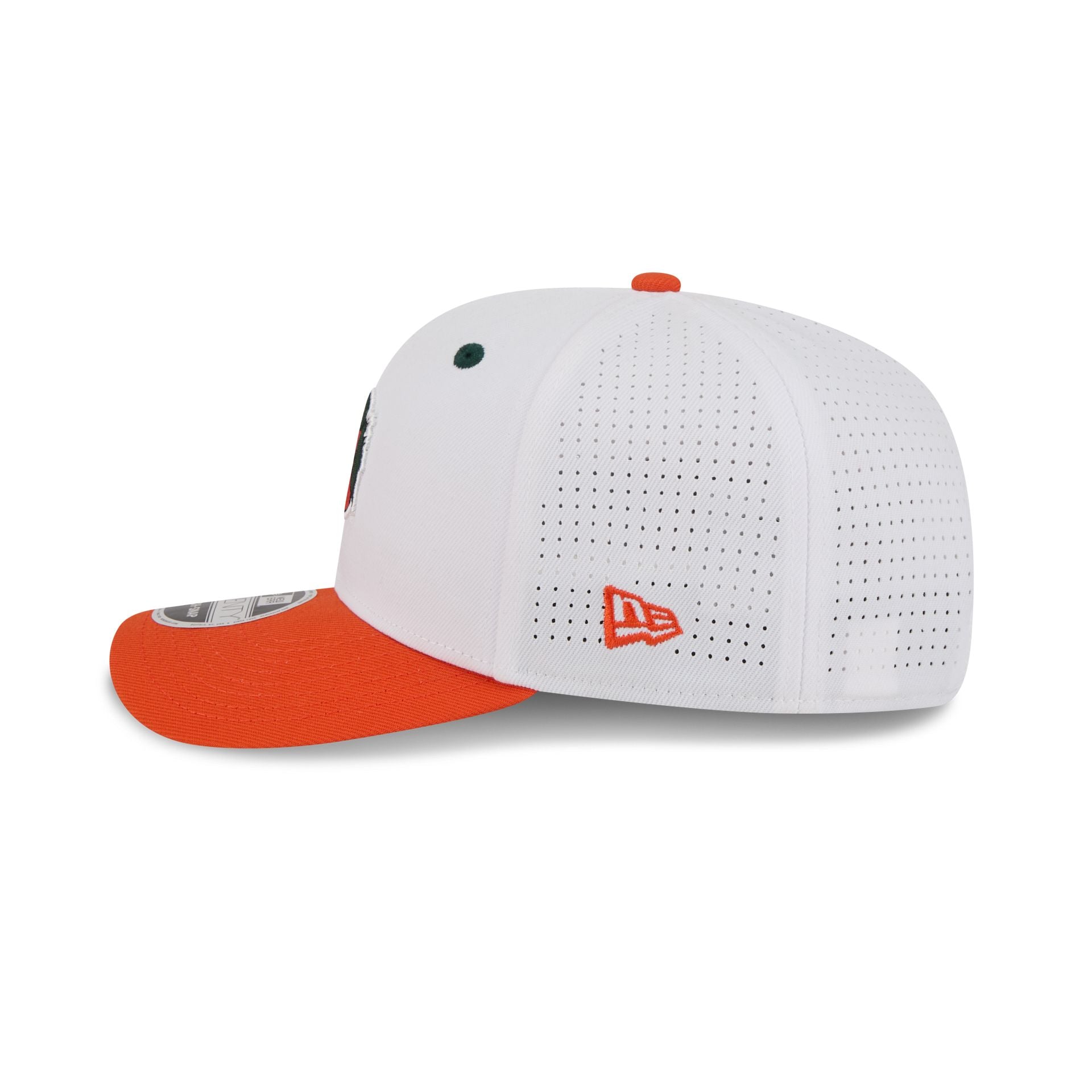 New Era x adidas Miami Hurricanes White Mascot 9SEVENTY Stretch-Snap Hat - Image 4