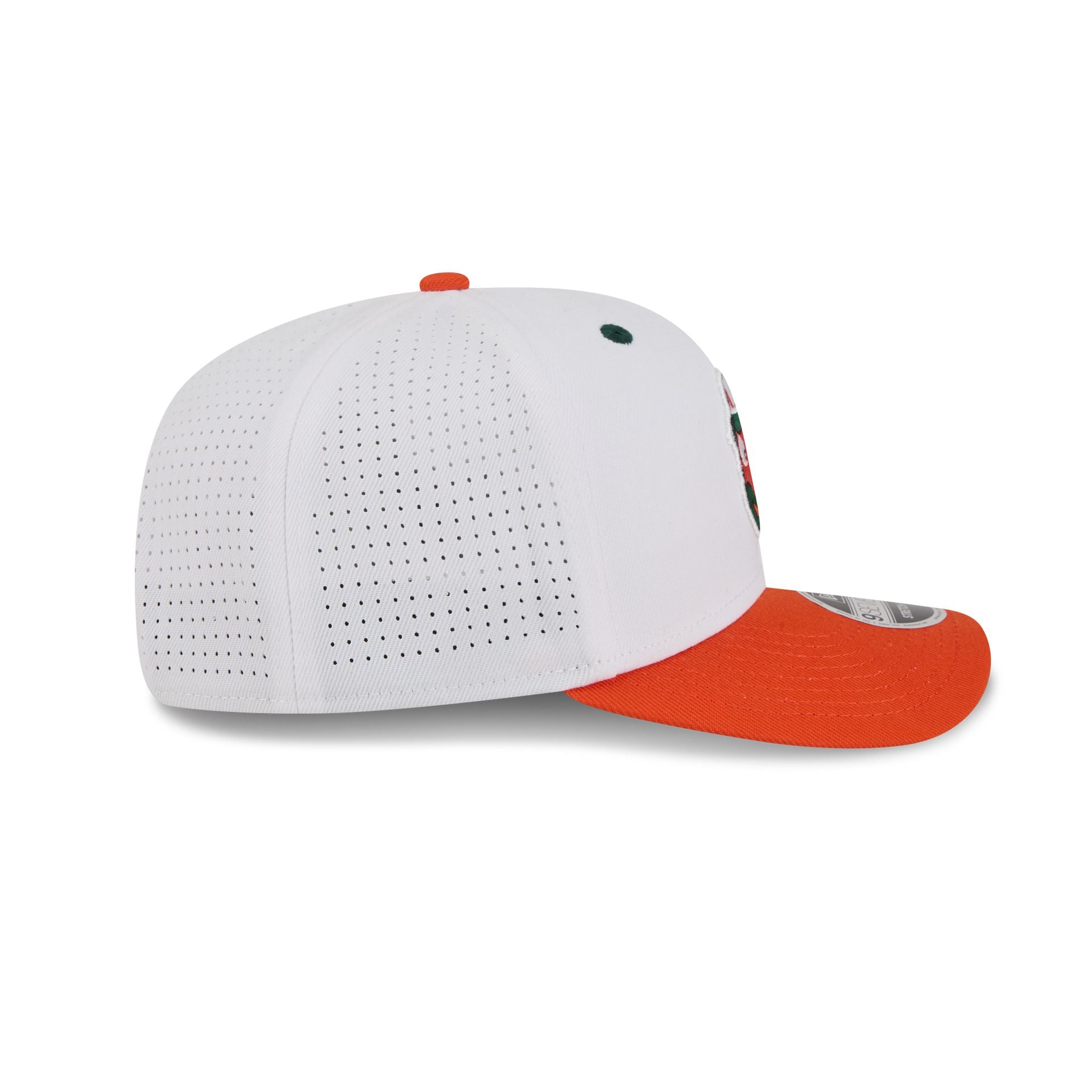 New Era x adidas Miami Hurricanes White Mascot 9SEVENTY Stretch-Snap Hat - Image 5