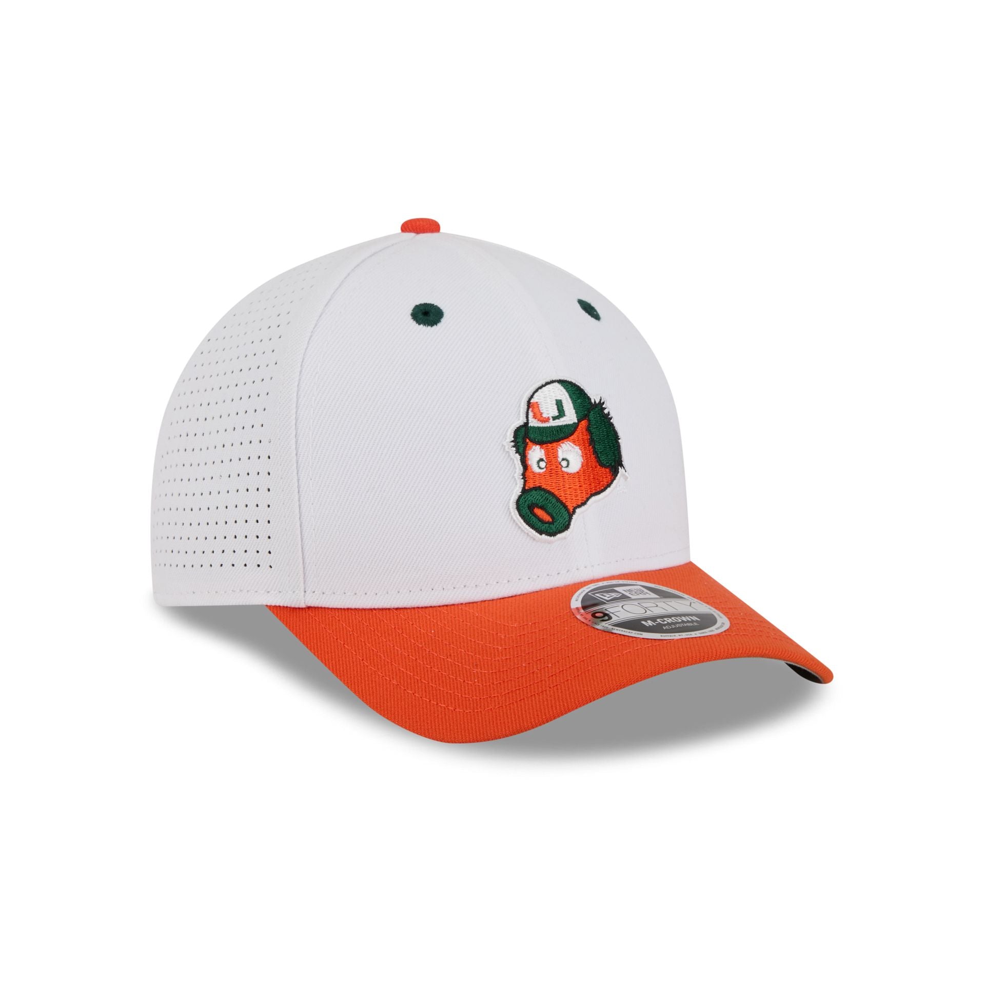 New Era x adidas Miami Hurricanes White Mascot 9FORTY M-Crown Snapback Hat - Image 3