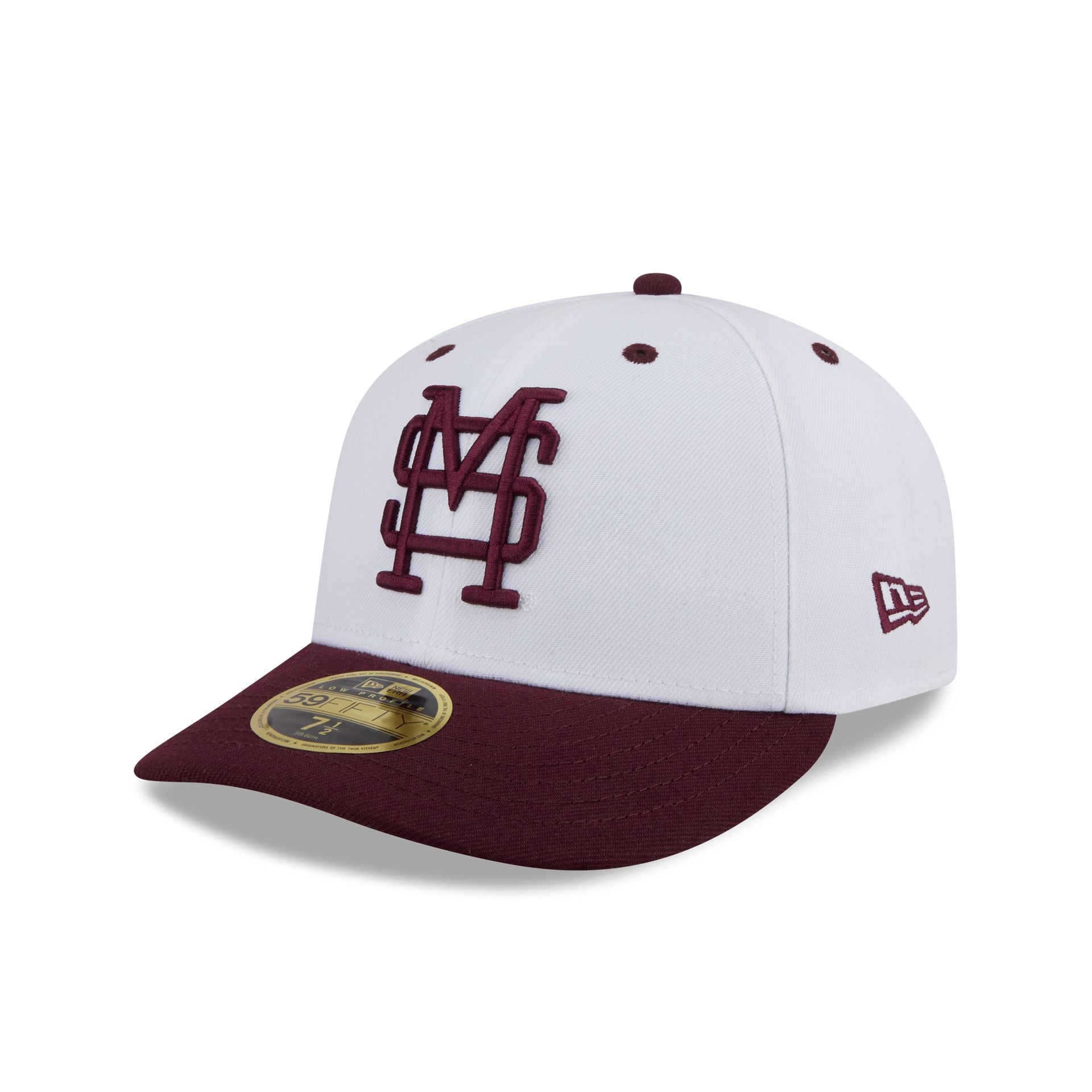 New Era x adidas Mississippi State Bulldogs White Low Profile 59FIFTY Fitted Hat