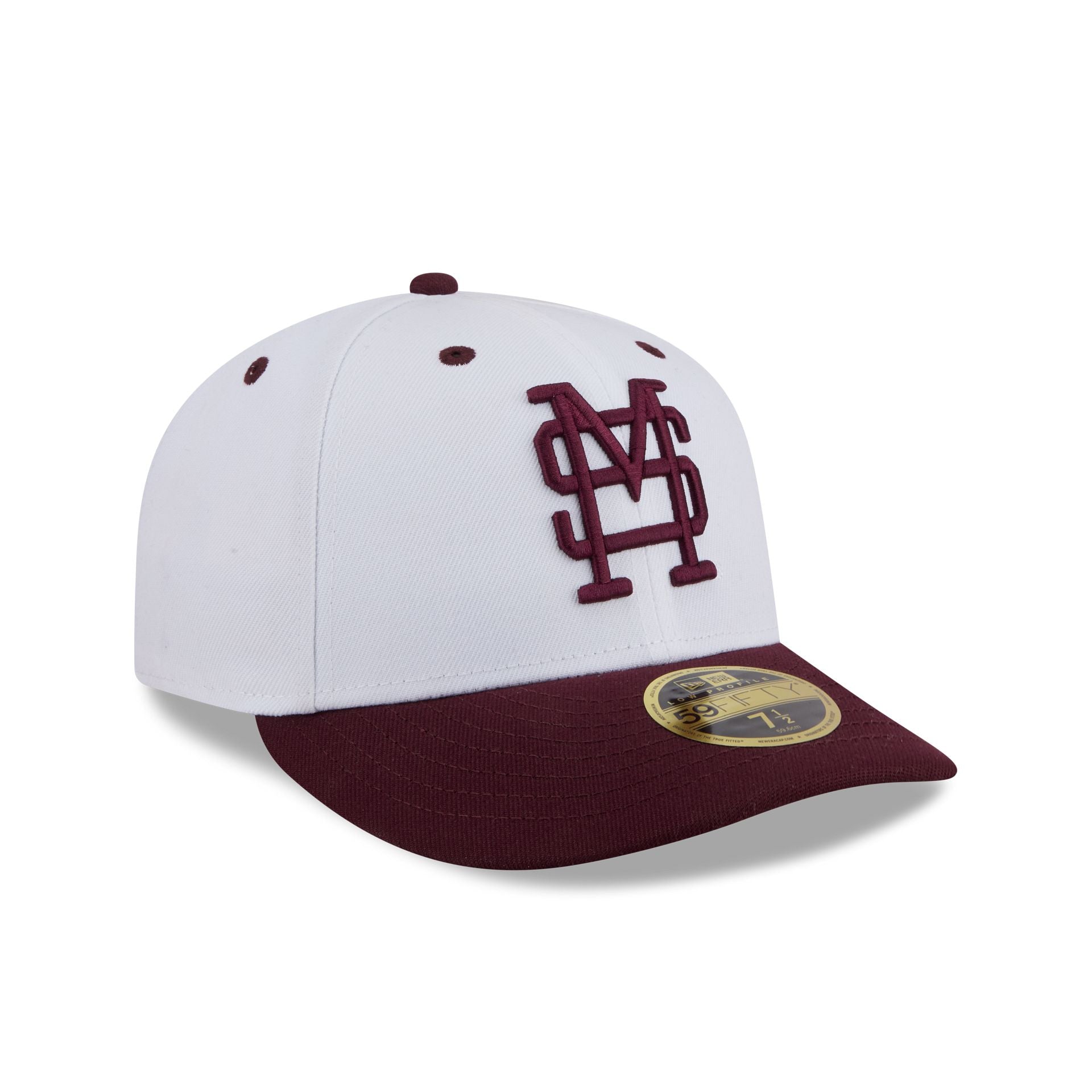 New Era x adidas Mississippi State Bulldogs White Low Profile 59FIFTY Fitted Hat - Image 3
