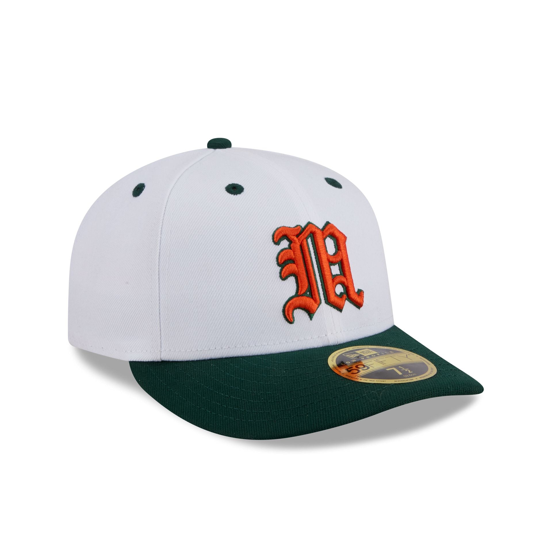 New Era x adidas Miami Hurricanes White Low Profile 59FIFTY Fitted Hat - Image 3