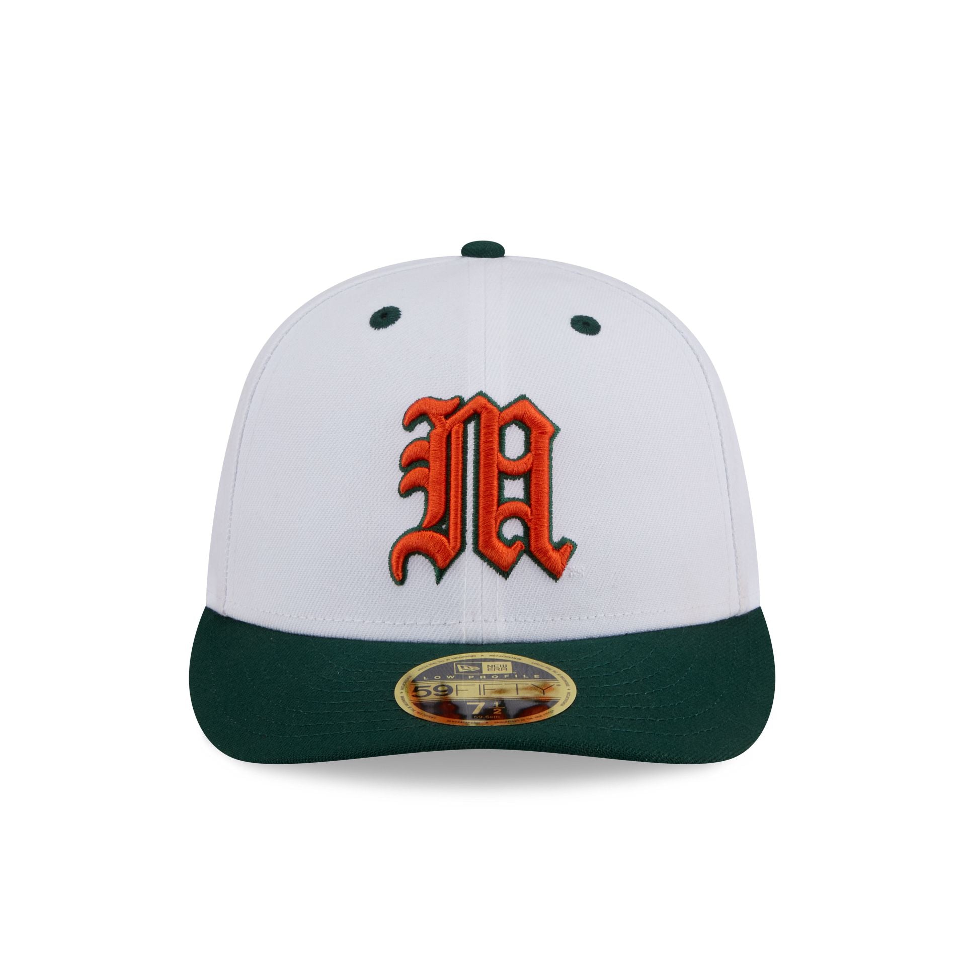 New Era x adidas Miami Hurricanes White Low Profile 59FIFTY Fitted Hat - Image 2
