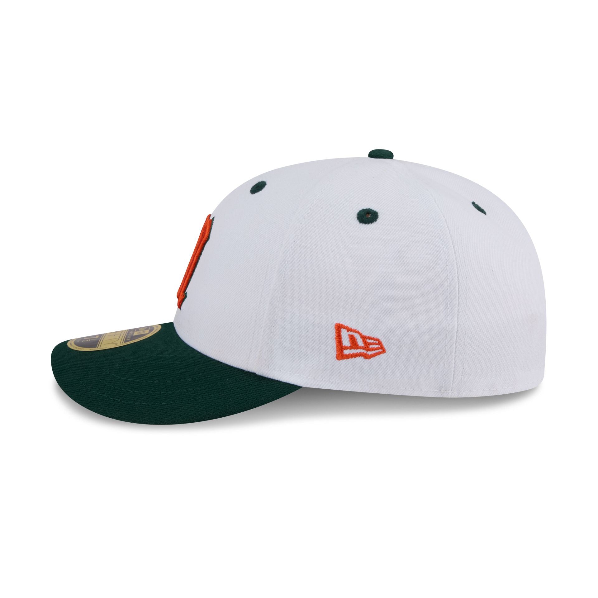 New Era x adidas Miami Hurricanes White Low Profile 59FIFTY Fitted Hat - Image 4