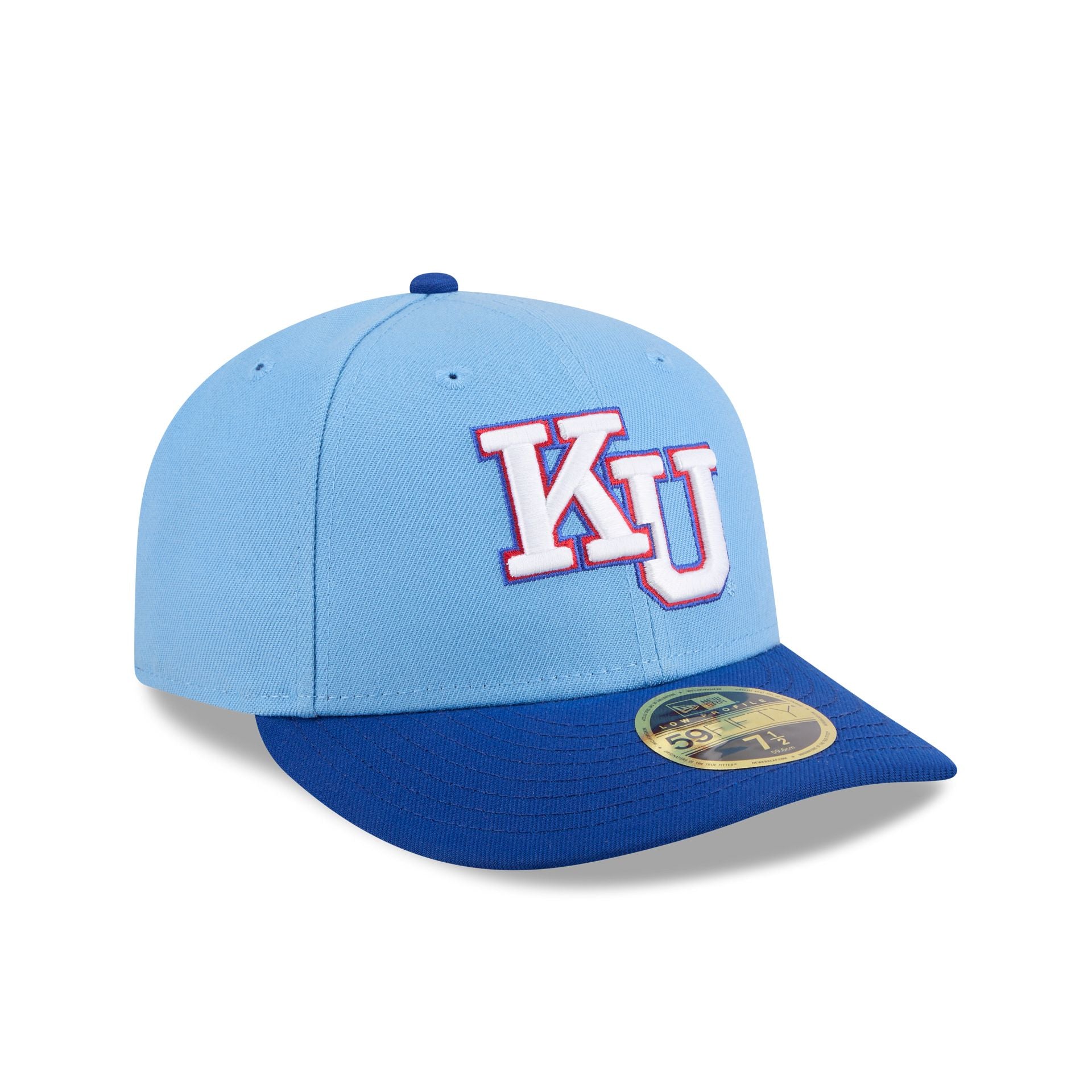 New Era x adidas Kansas Jayhawks Sky Blue Low Profile 59FIFTY Fitted Hat - Image 3