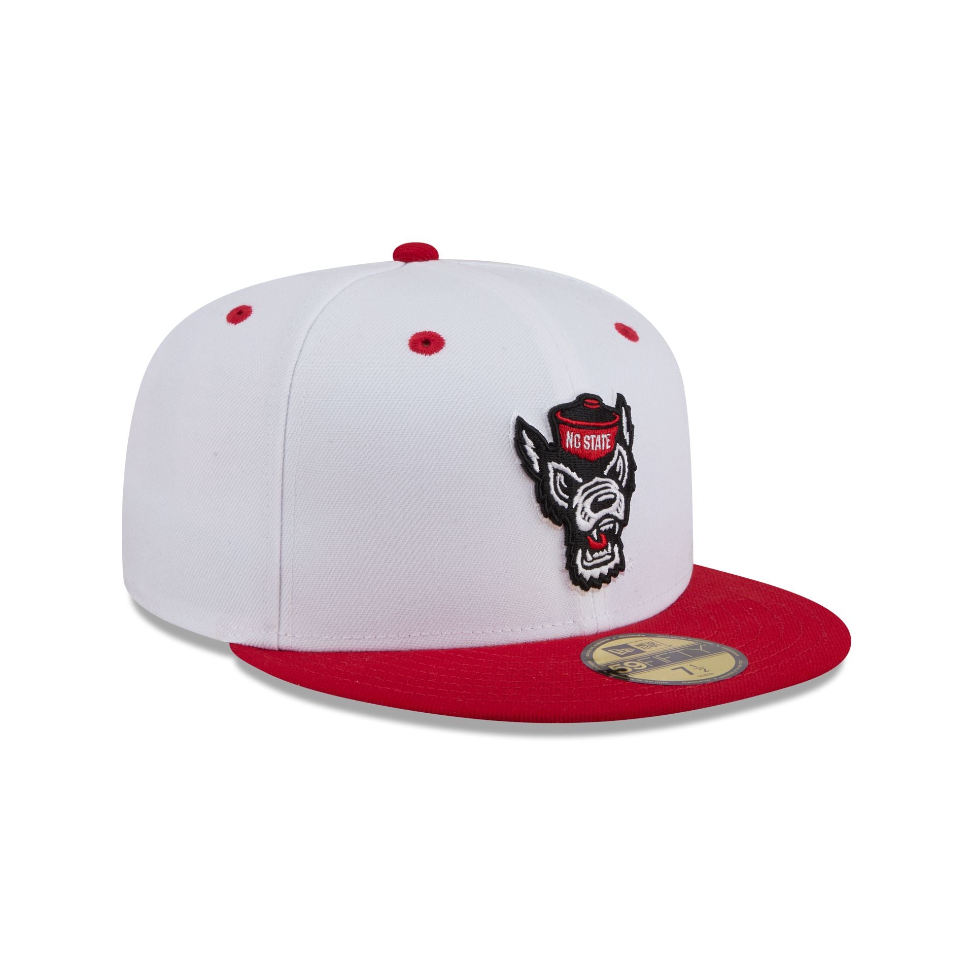 New Era x adidas NC State Wolfpack White 59FIFTY Fitted Hat - Image 3