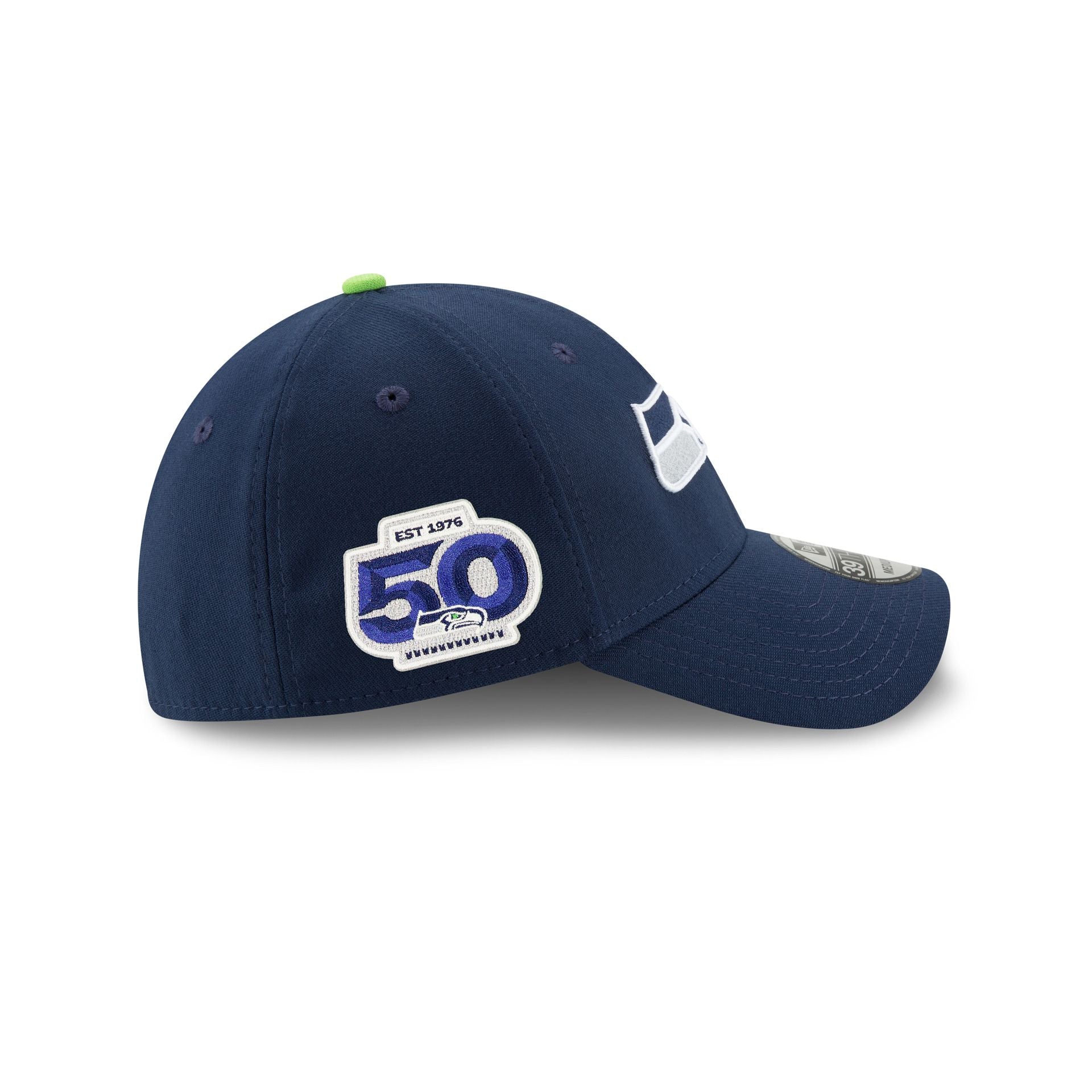 Seattle Seahawks 50th Anniversary 39THIRTY Stretch Fit Hat - Image 4