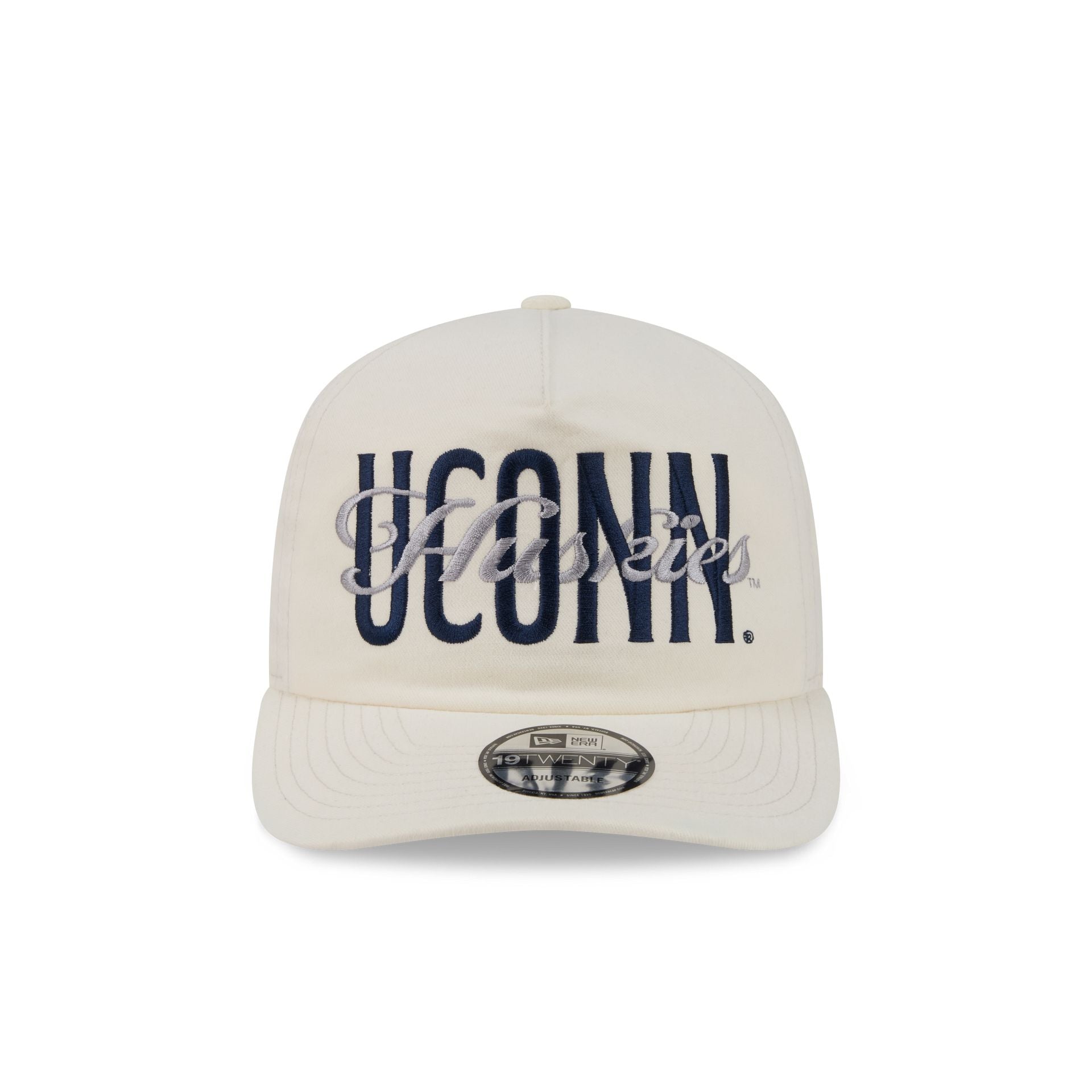 Connecticut Huskies Collegiate Script Ivory 19TWENTY Snapback Hat - Image 2