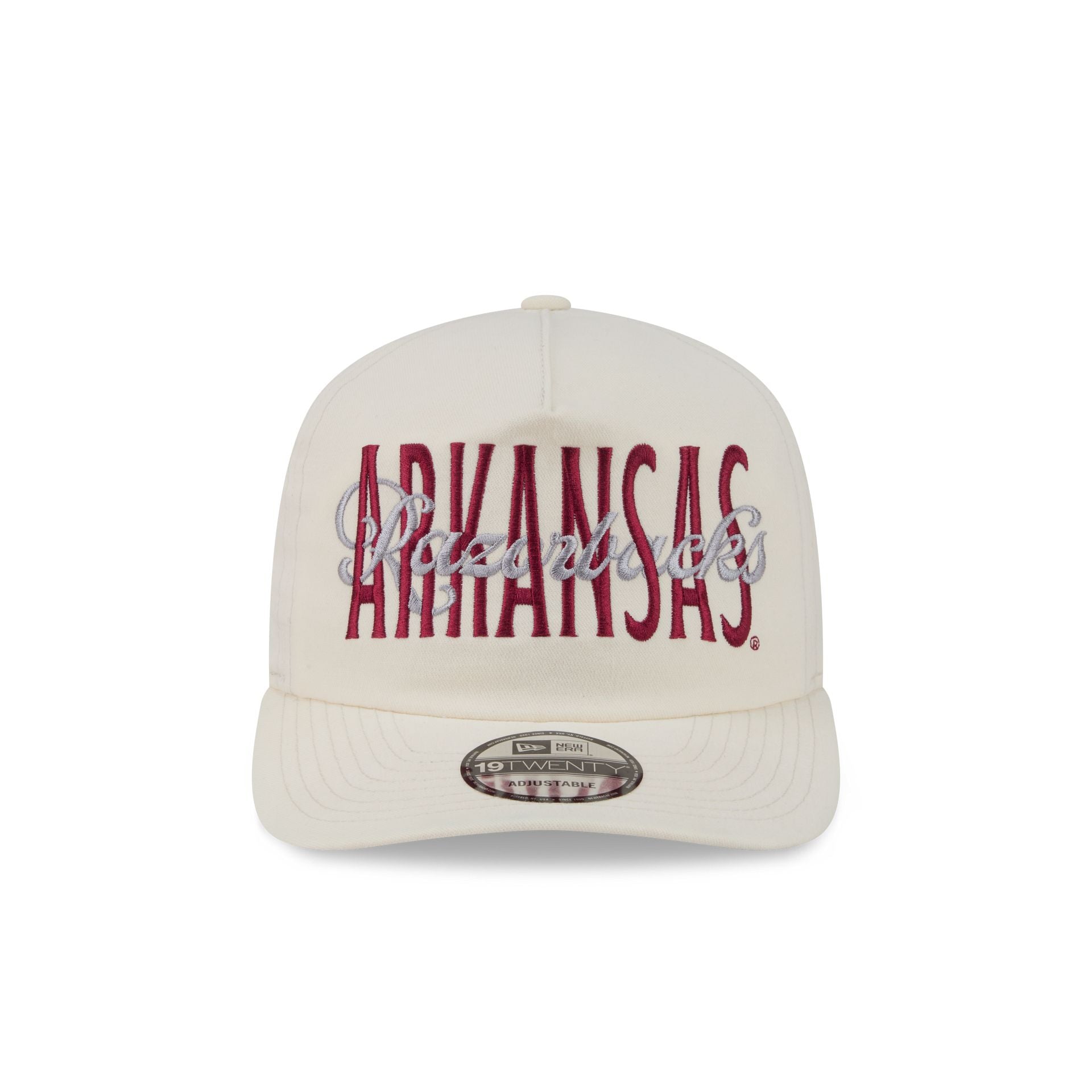 Arkansas Razorbacks Collegiate Script Ivory 19TWENTY Snapback Hat - Image 2