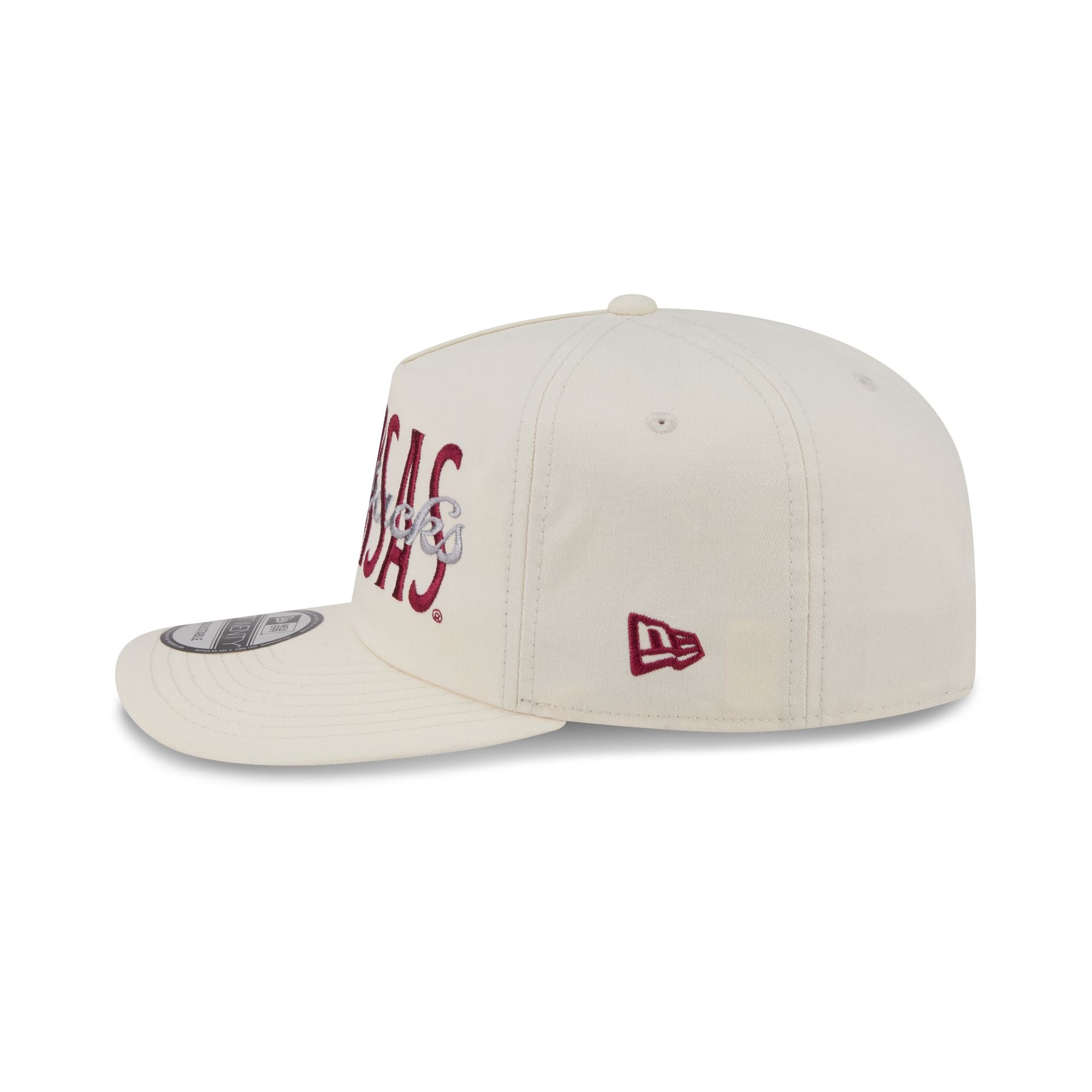 Arkansas Razorbacks Collegiate Script Ivory 19TWENTY Snapback Hat - Image 5