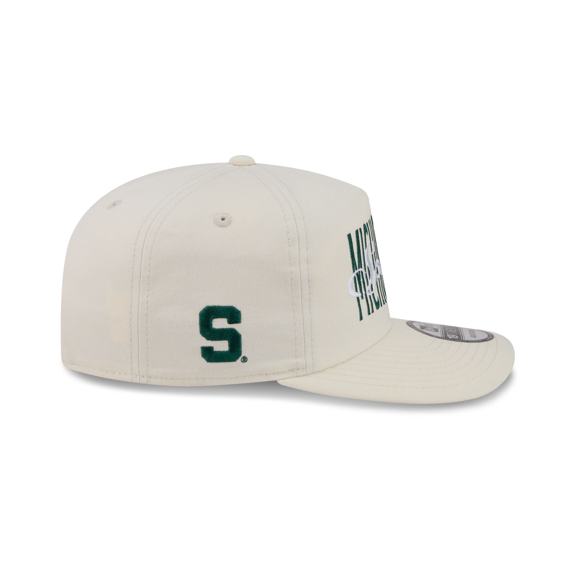 Michigan State Spartans Collegiate Script Ivory 19TWENTY Snapback Hat - Image 4